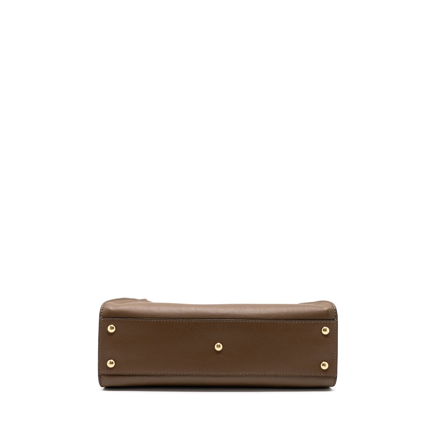 Fendi Medium Peekaboo Purse Calfskin Tobaco