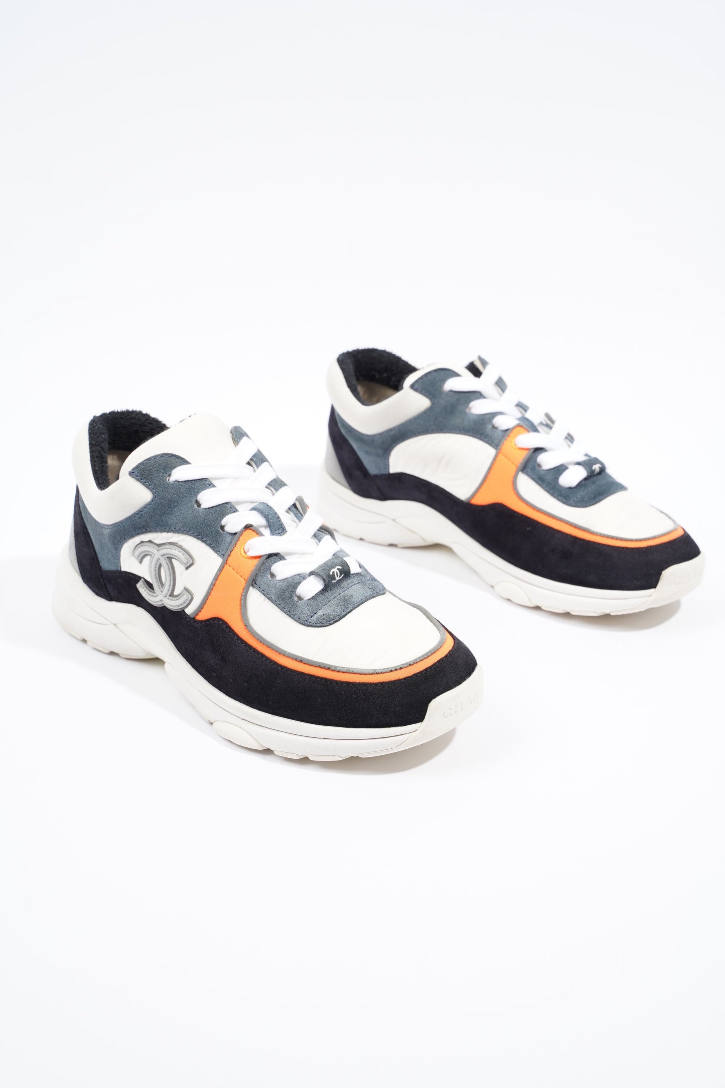 Chanel CC Runner White Black Orange EU 37 UK 4