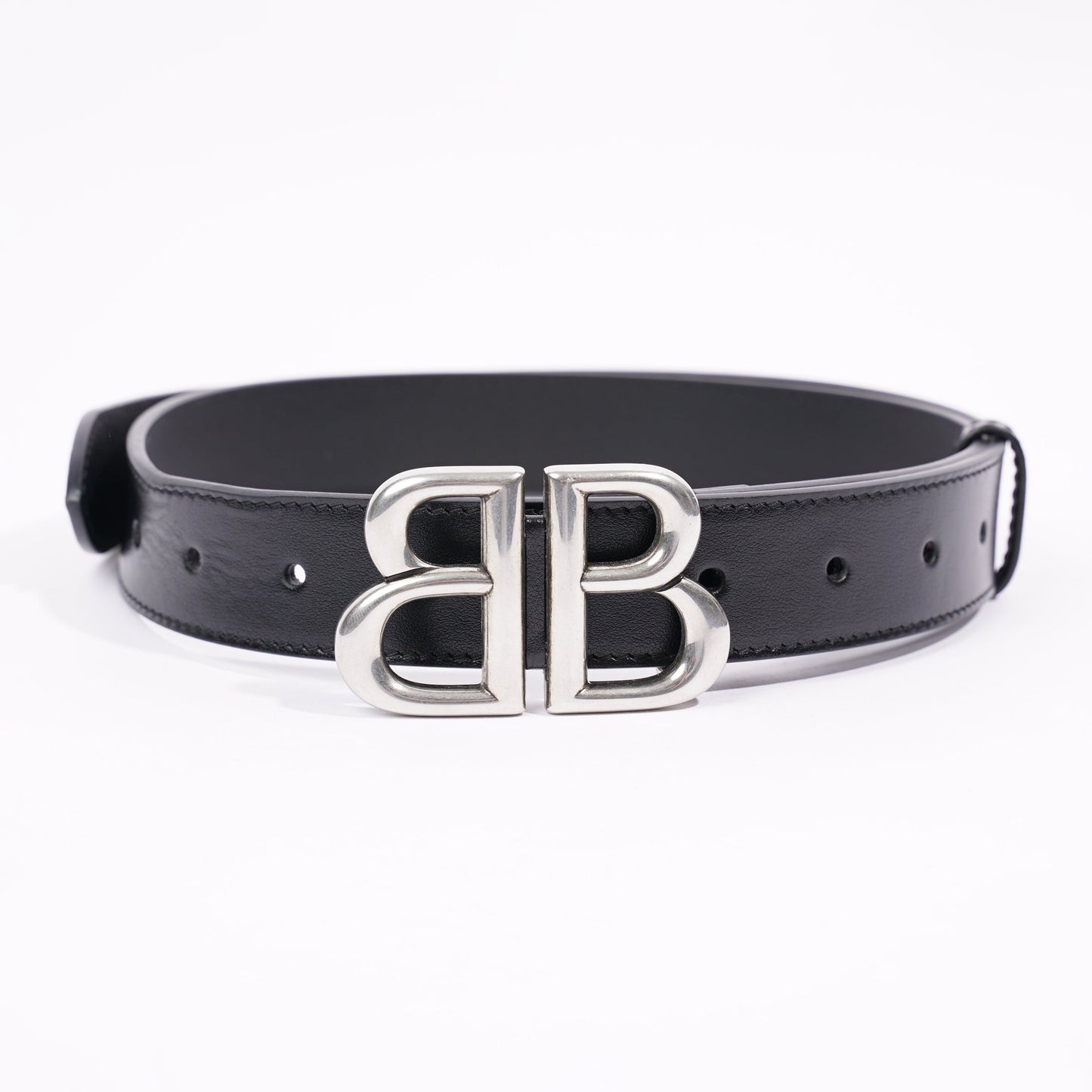 Gucci x Balenciaga Hacker Project Womens BB Belt Black / Silver 90