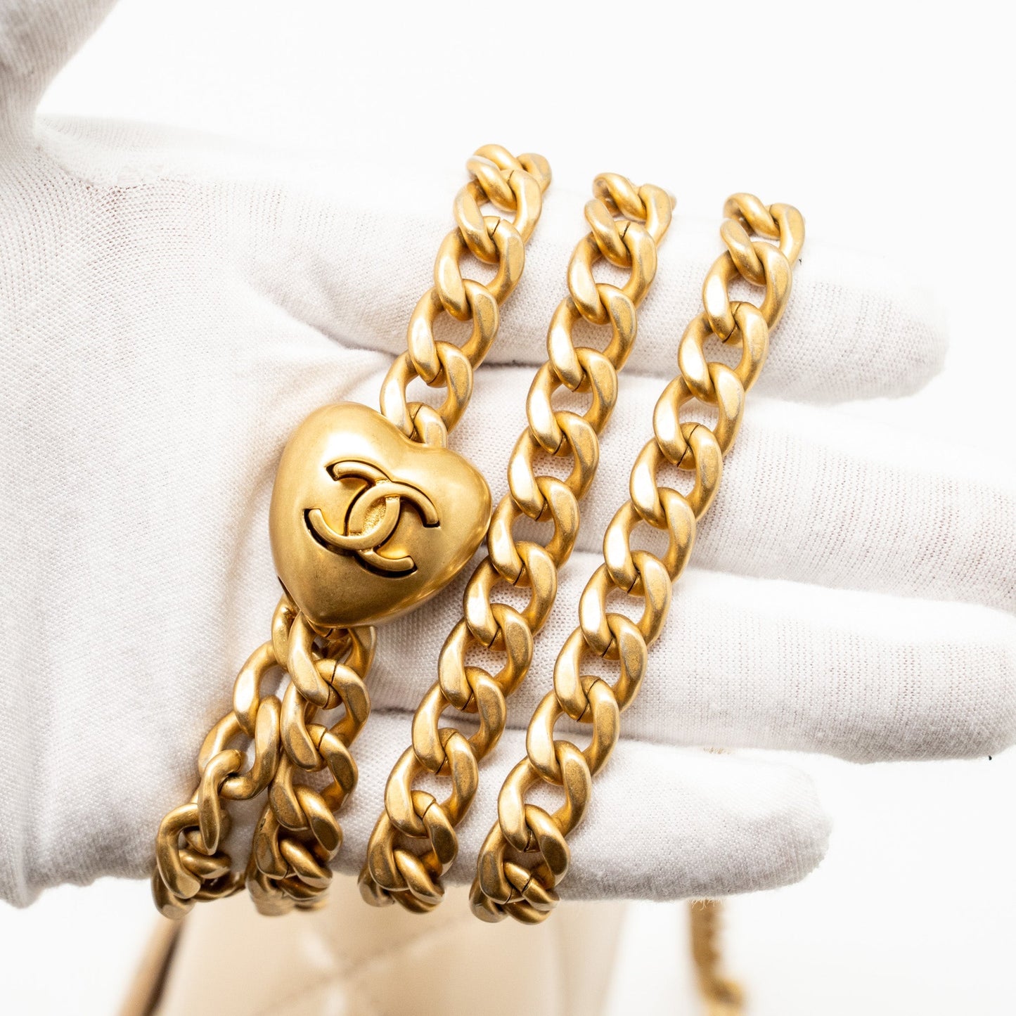 Chanel 25c Coco Love Adjustable Chain Shiny Lambskin Beige (microchip)