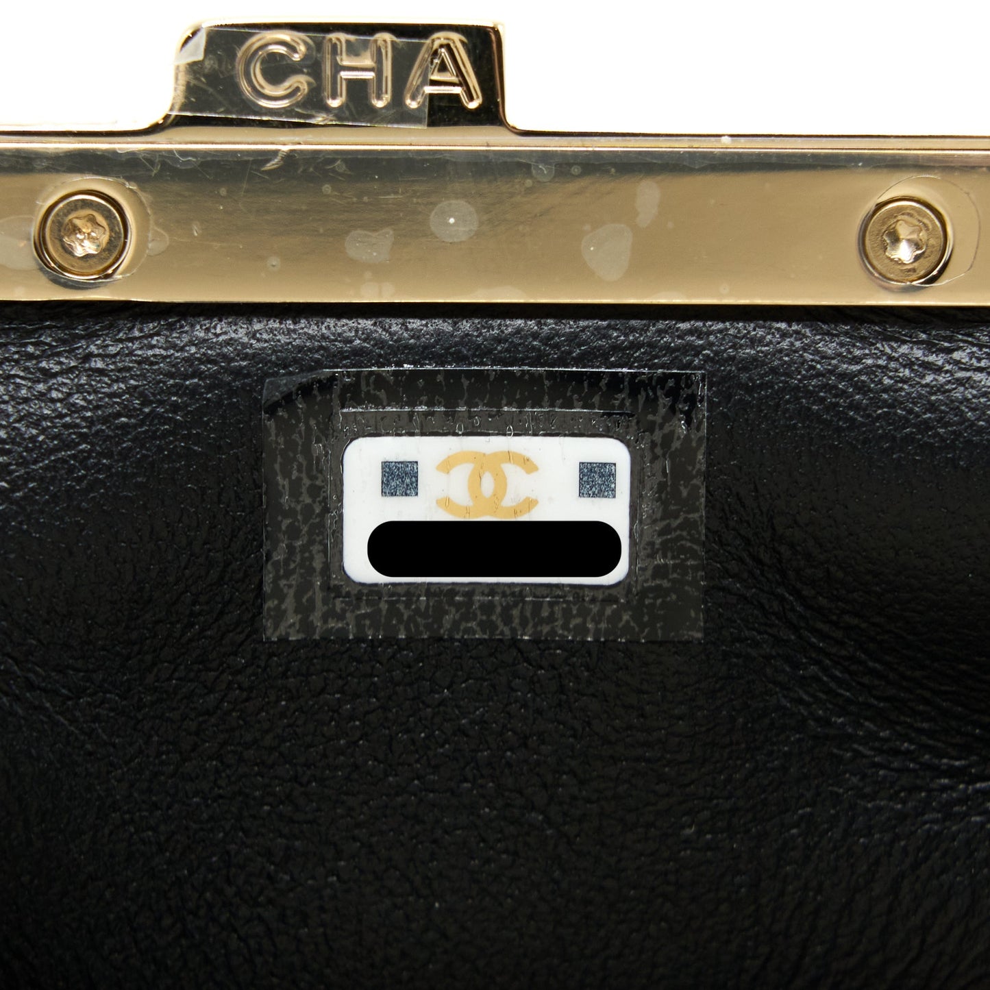 Chanel Quilted Mini Clip With Chain Aged Calfskin Black L