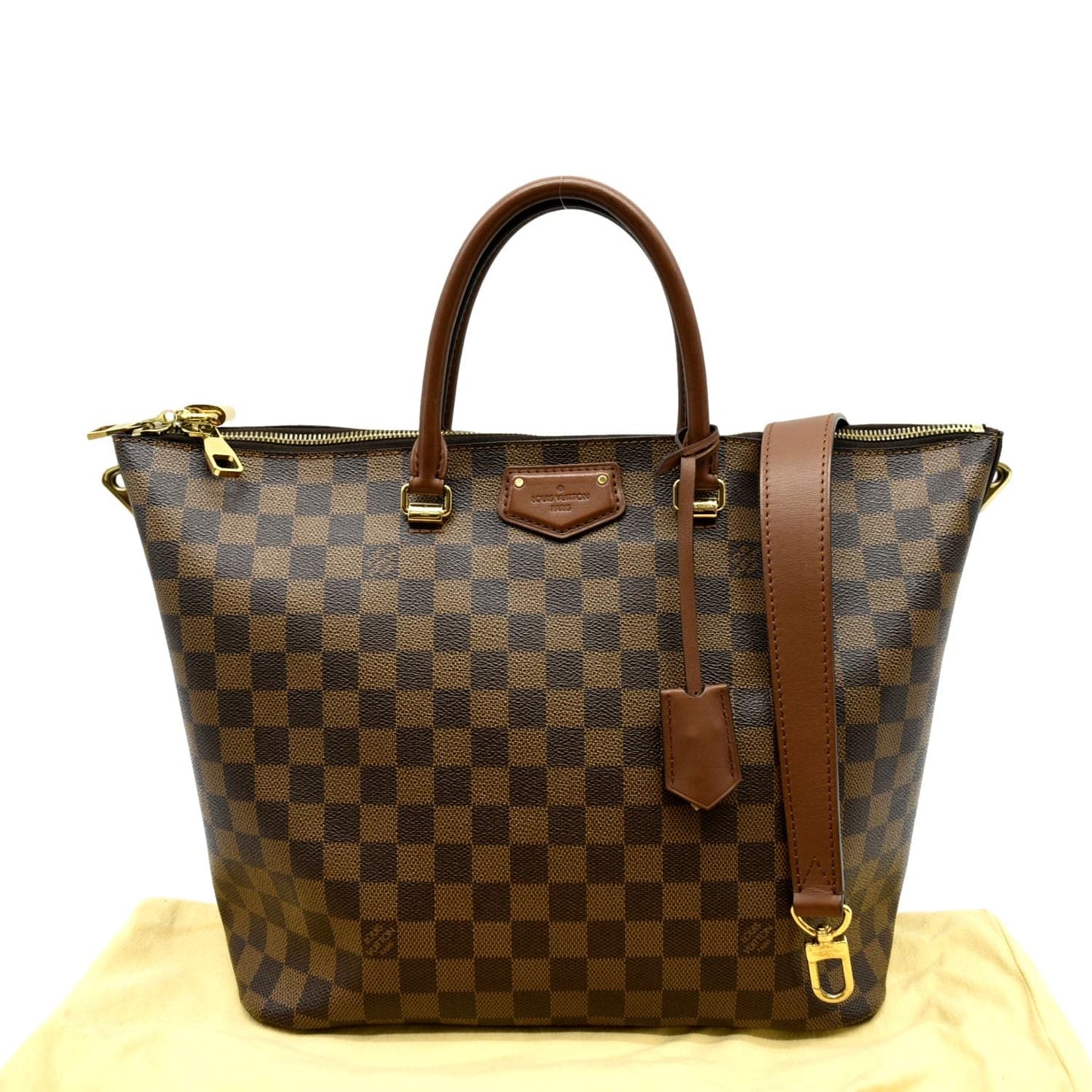 LOUIS VUITTON Belmont Damier Ebene Shoulder Bag Brown