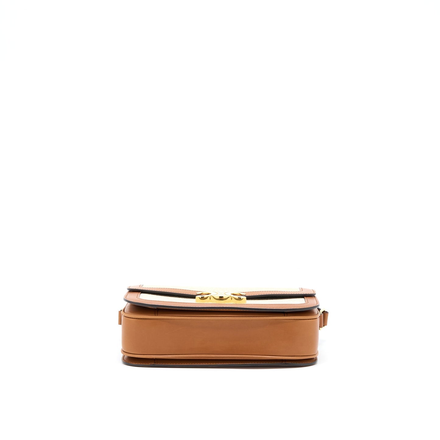Celine Medium Triomphe Purse in Textile Natural Calfskin