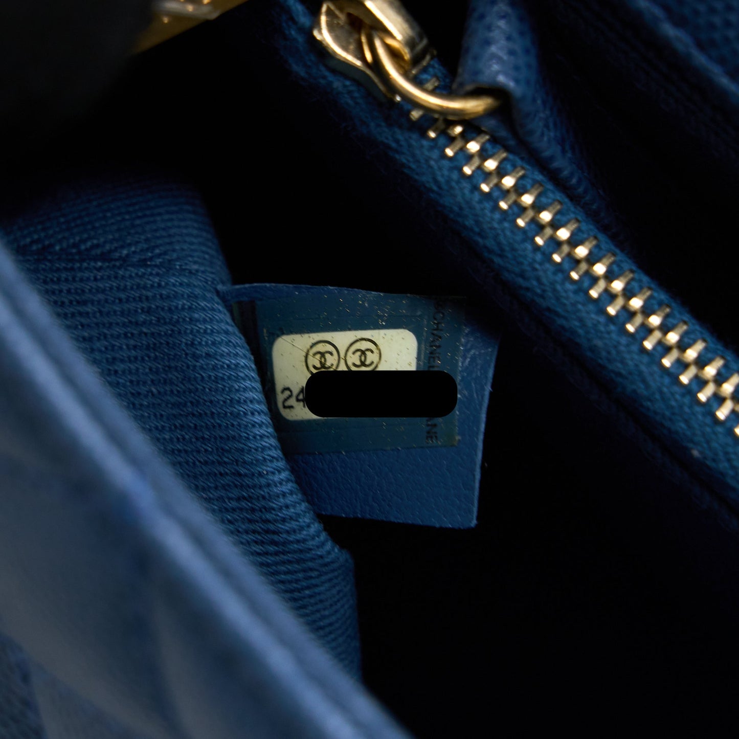 Chanel Medium Coco Handle Flap Bag Caviar Blue
