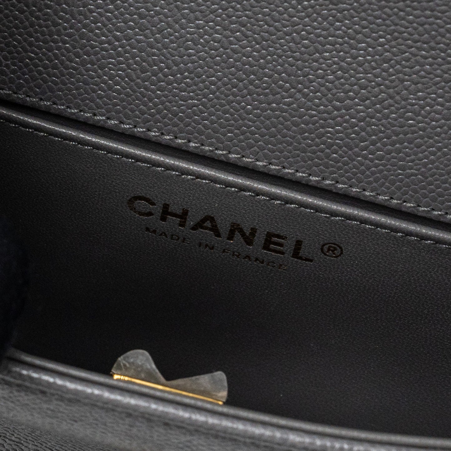 Chanel 22A Round Boy Messenger Bag Caviar Grey (Microchip)