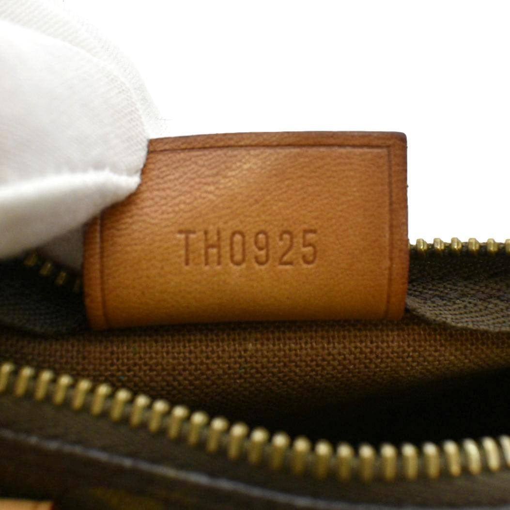 LOUIS VUITTON Mini HL Monogram Canvas with Leather Trim Satchel Bag Brown
