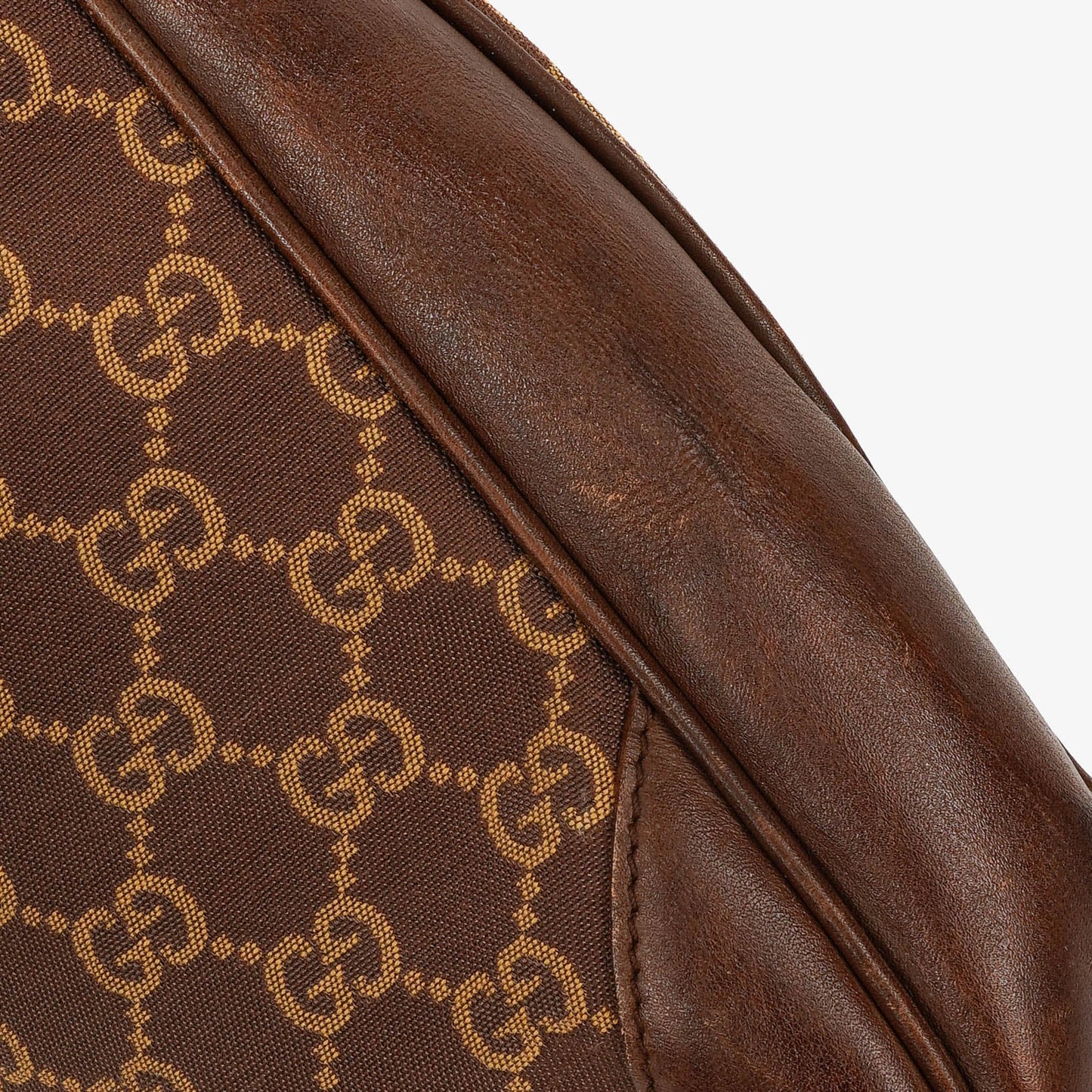 Gucci Bamboo Top Handle GG Canvas Brown/Biege Hobo Bag