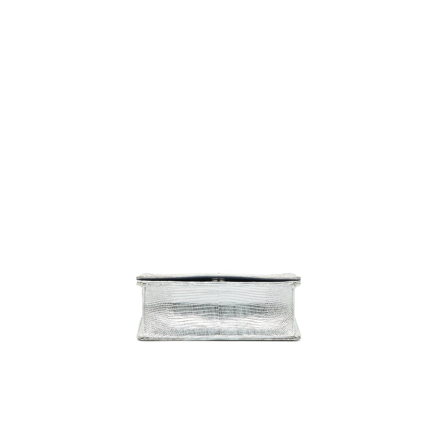 Dior Small Diorama Lizard Metallic Silver