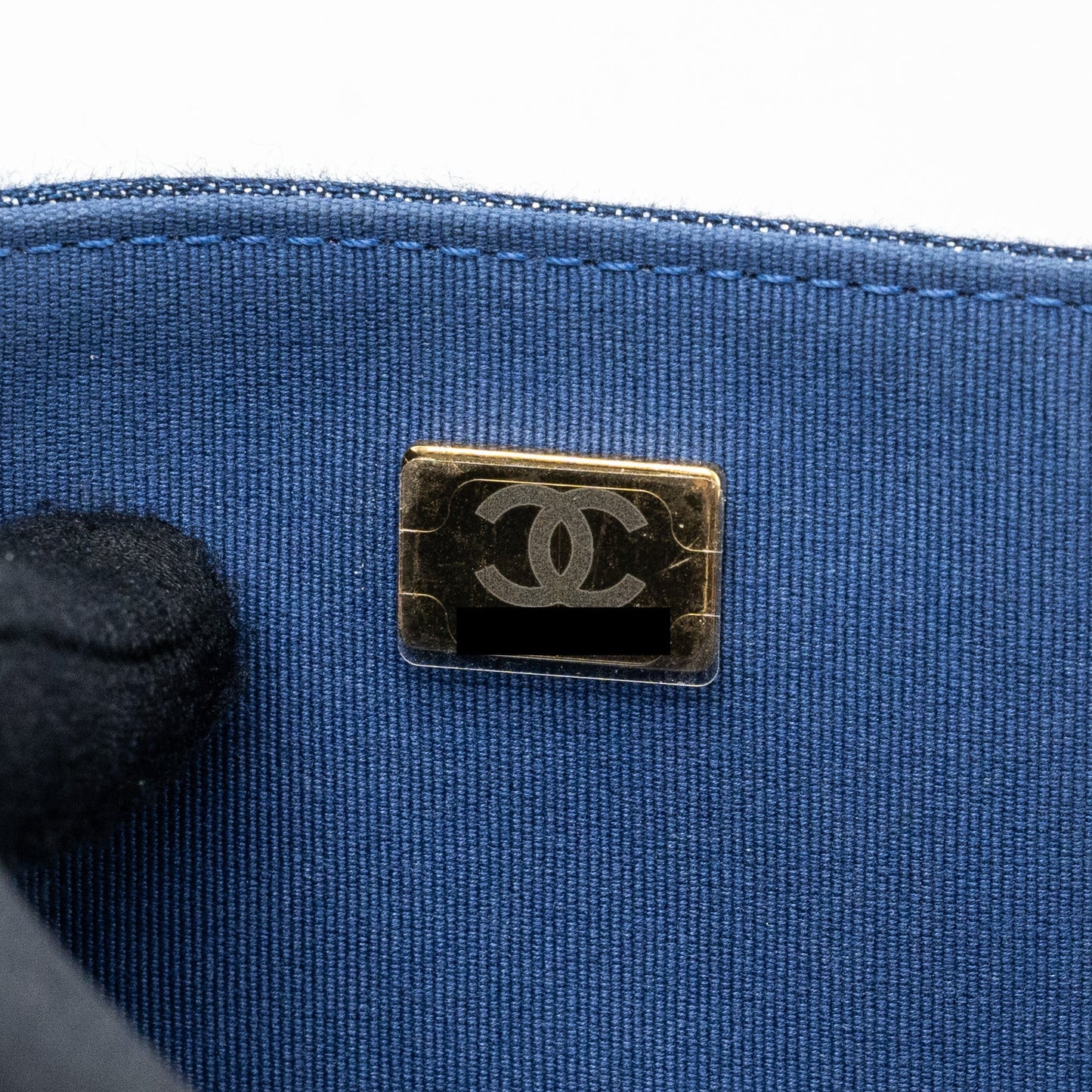 Chanel 23S flap backpack denim blue with (microchip)