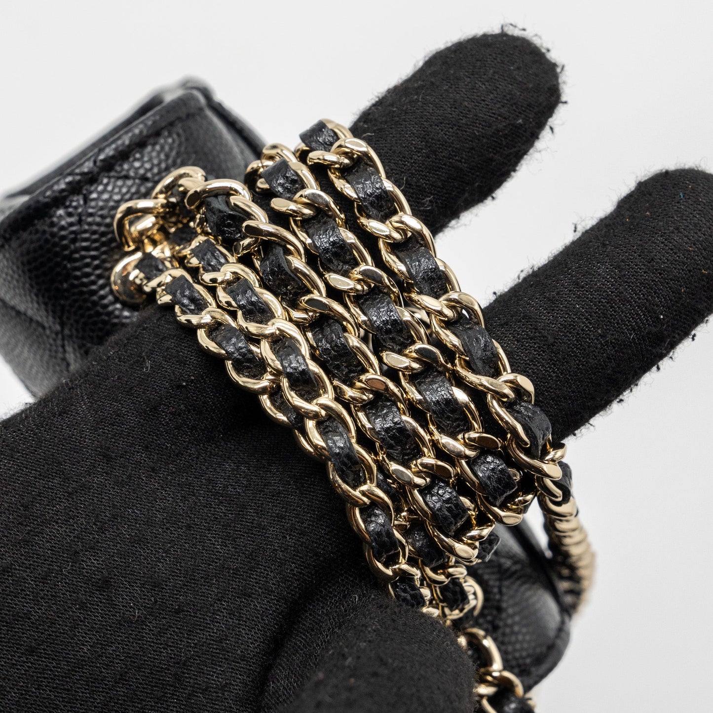 Chanel Top Handle Mini Flap Bag Caviar Black L (Microchip)