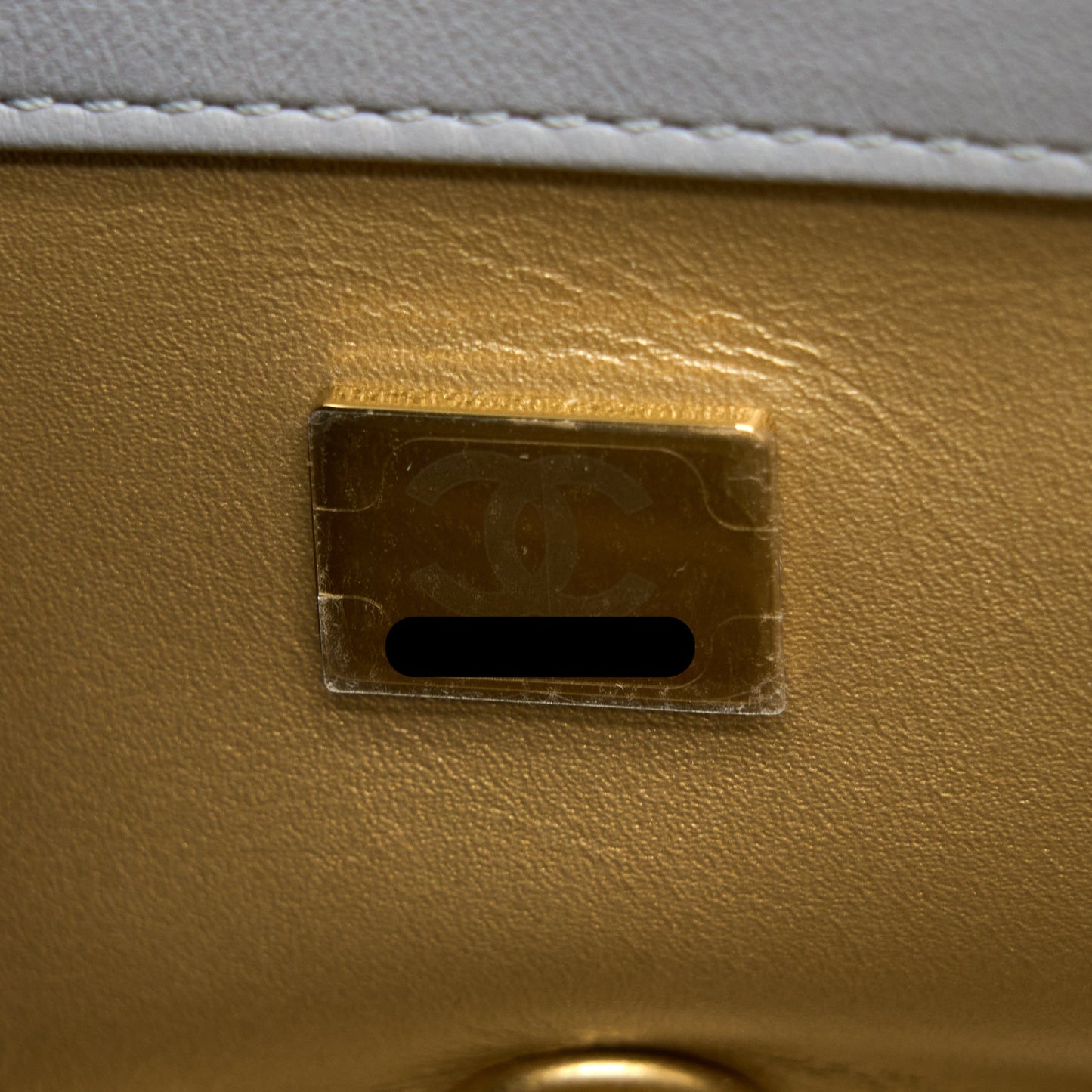 Chanel Pearl Crush Mini Rectangular Flap Bag Lambskin Light Grey Brushed (Microchip)