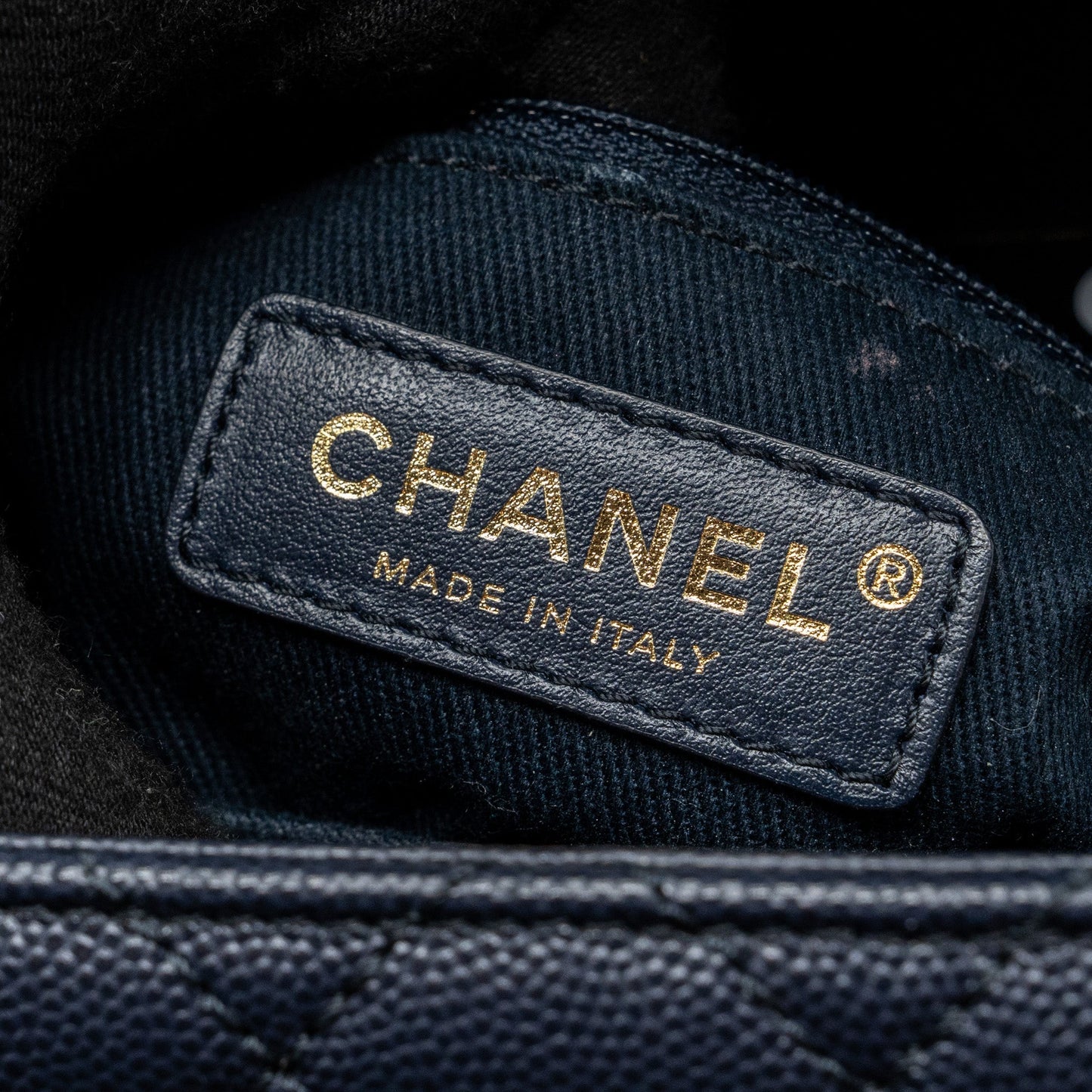 Chanel Small Coco Handle Bag Caviar Navy L