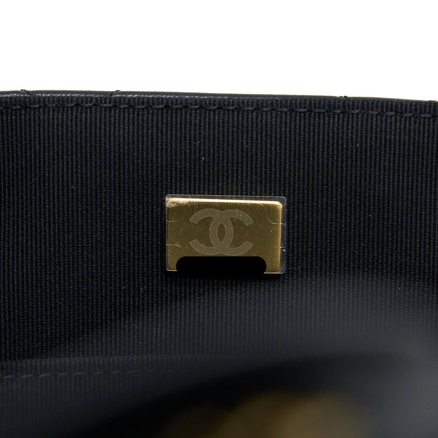 Chanel Quilted Detailed Logo Flap Bag Lambskin Black (Microchip)