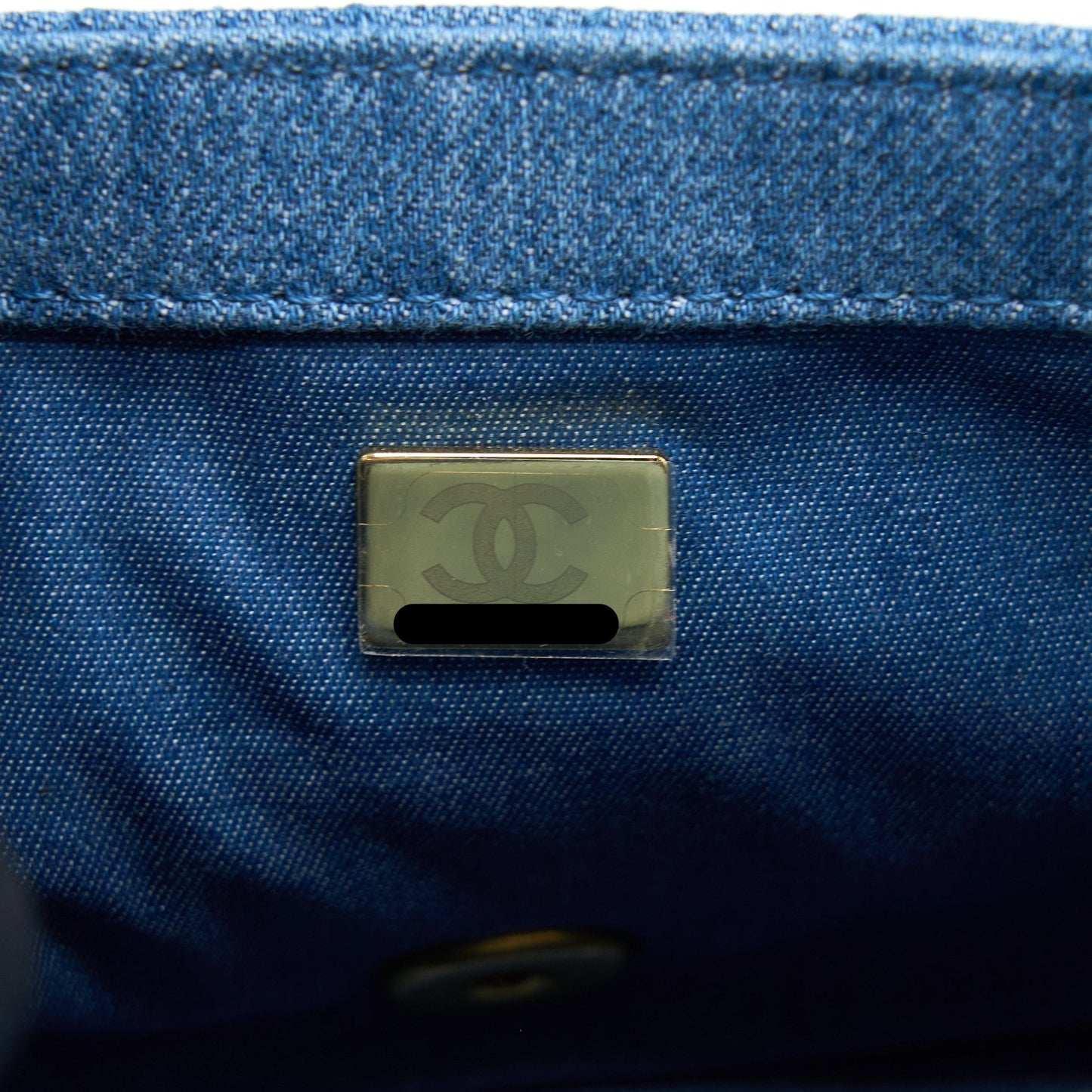 Chanel Pearl Crush Mini Square Flap Bag Denim (Microchip)