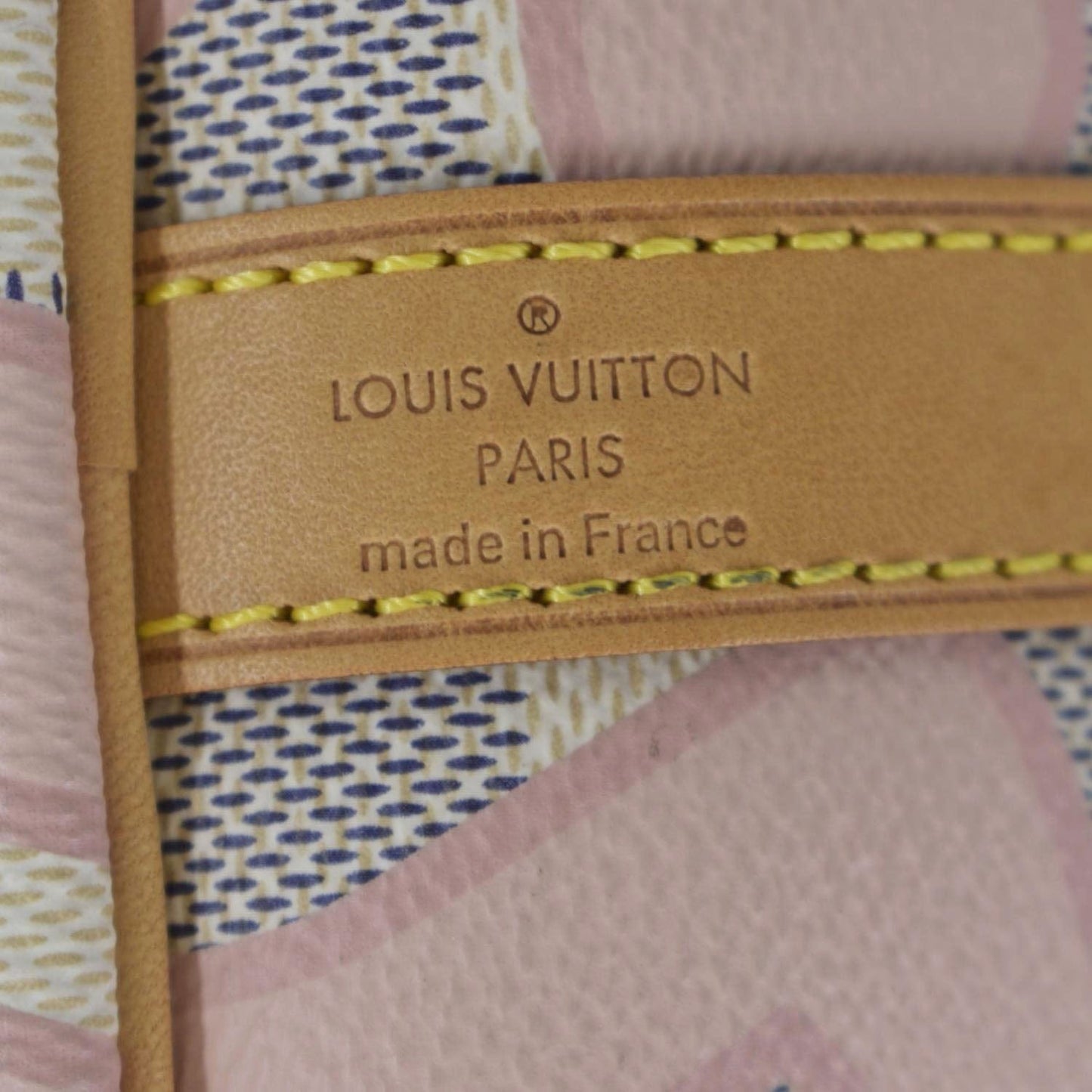 LOUIS VUITTON Tahitienne 30 Damier Azur Satchel Bag Rose Ballerine