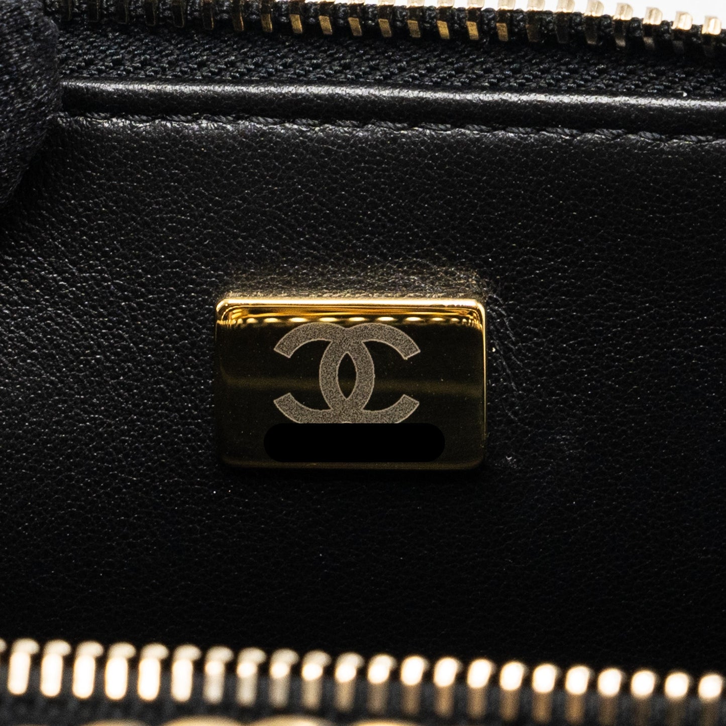 Chanel 22S Letter Top Handle Small Vanity Case Caviar Black Brushed (Microchip)