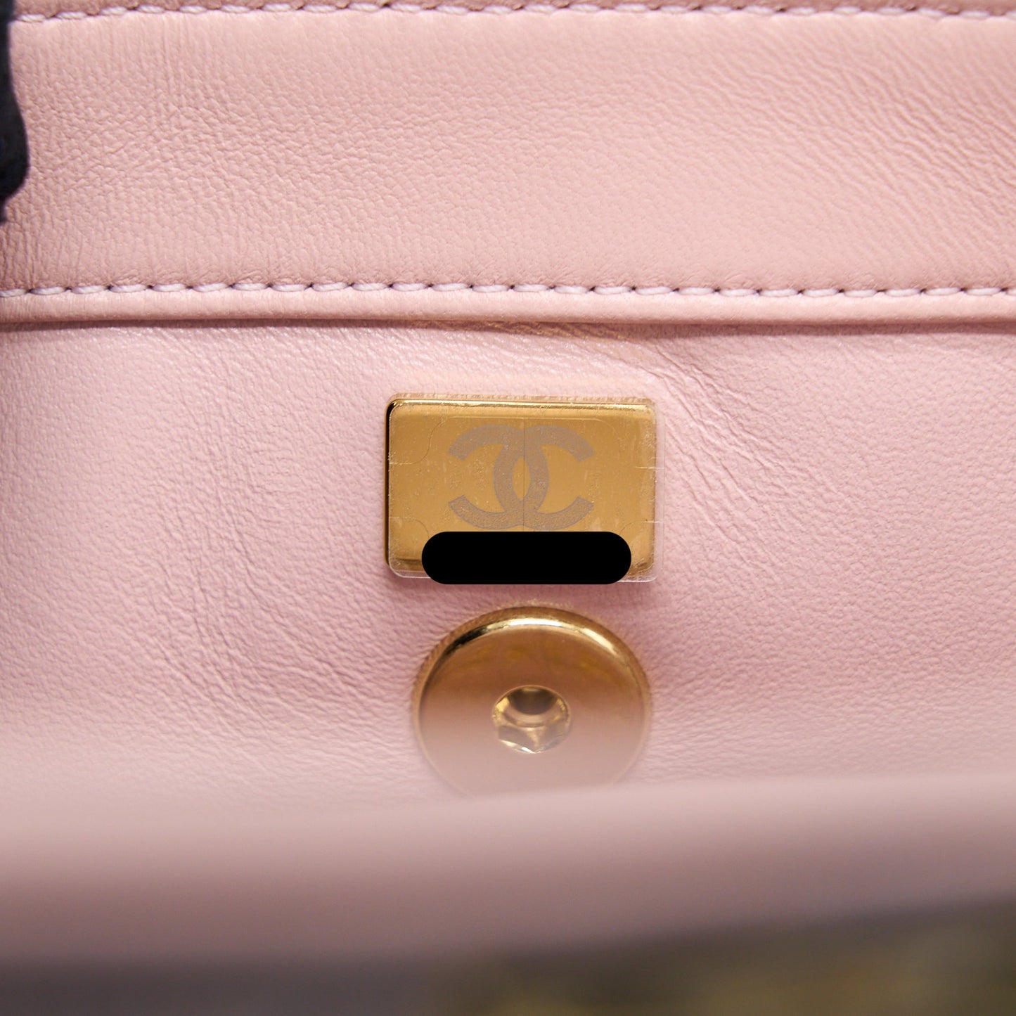 Chanel 22B Small Flap Bag With Gem Chain Lambskin Pink (Microchip)