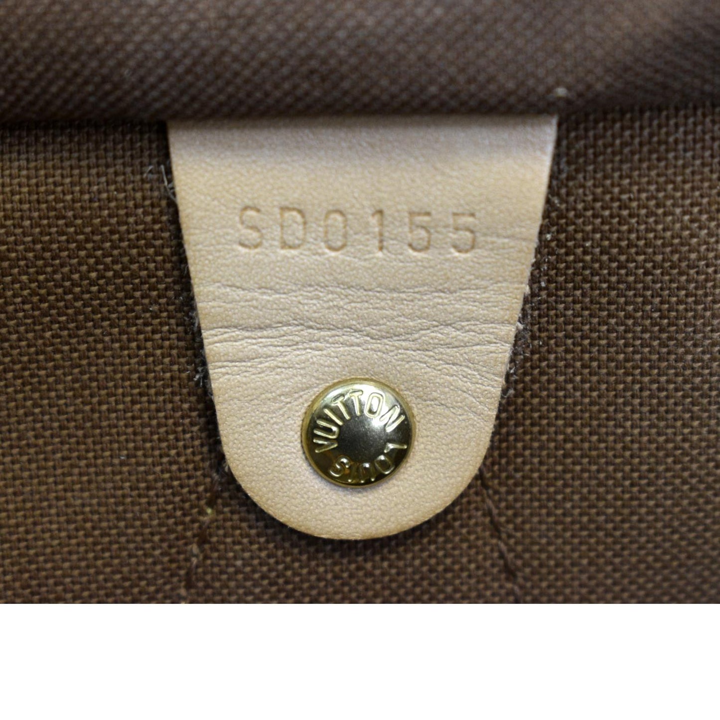LOUIS VUITTON 40 Monogram Canvas Satchel Bag Brown