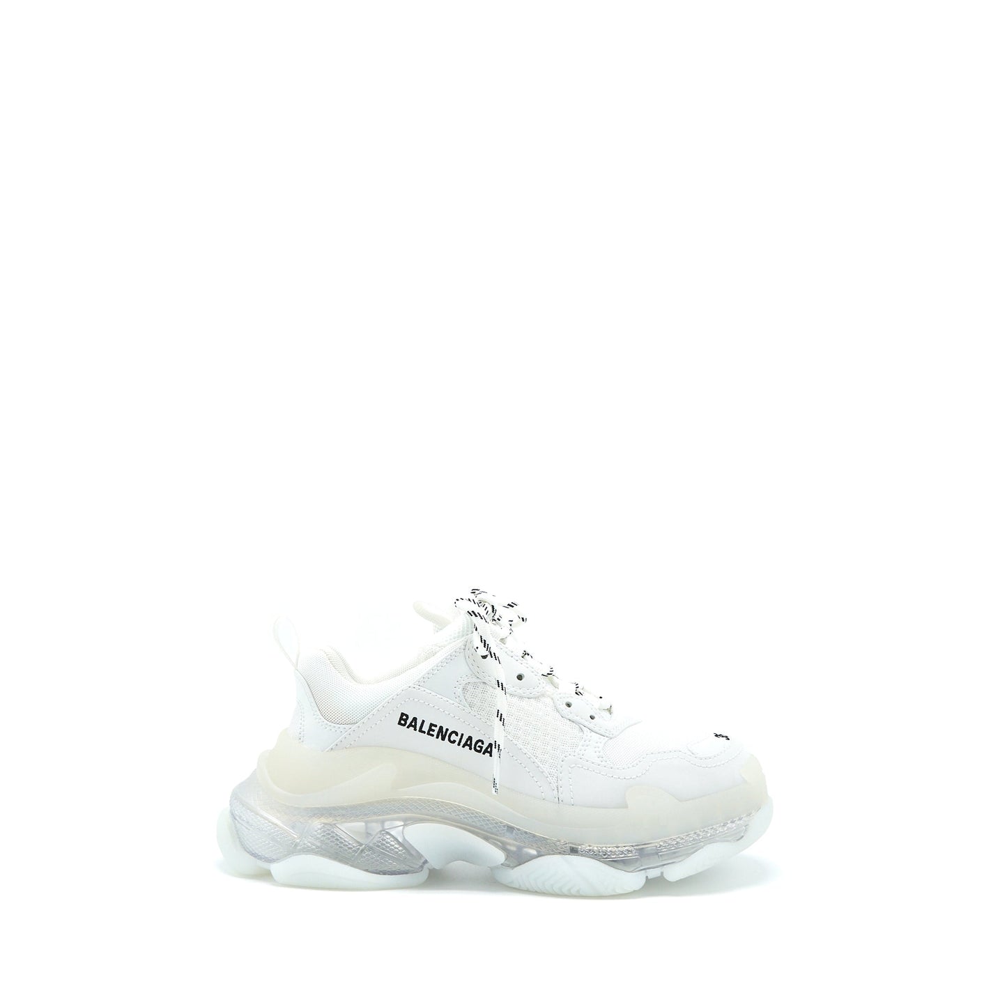 Balenciaga Size 36 Triple S Sneakers Clear Sole in White Double Foam/Mesh