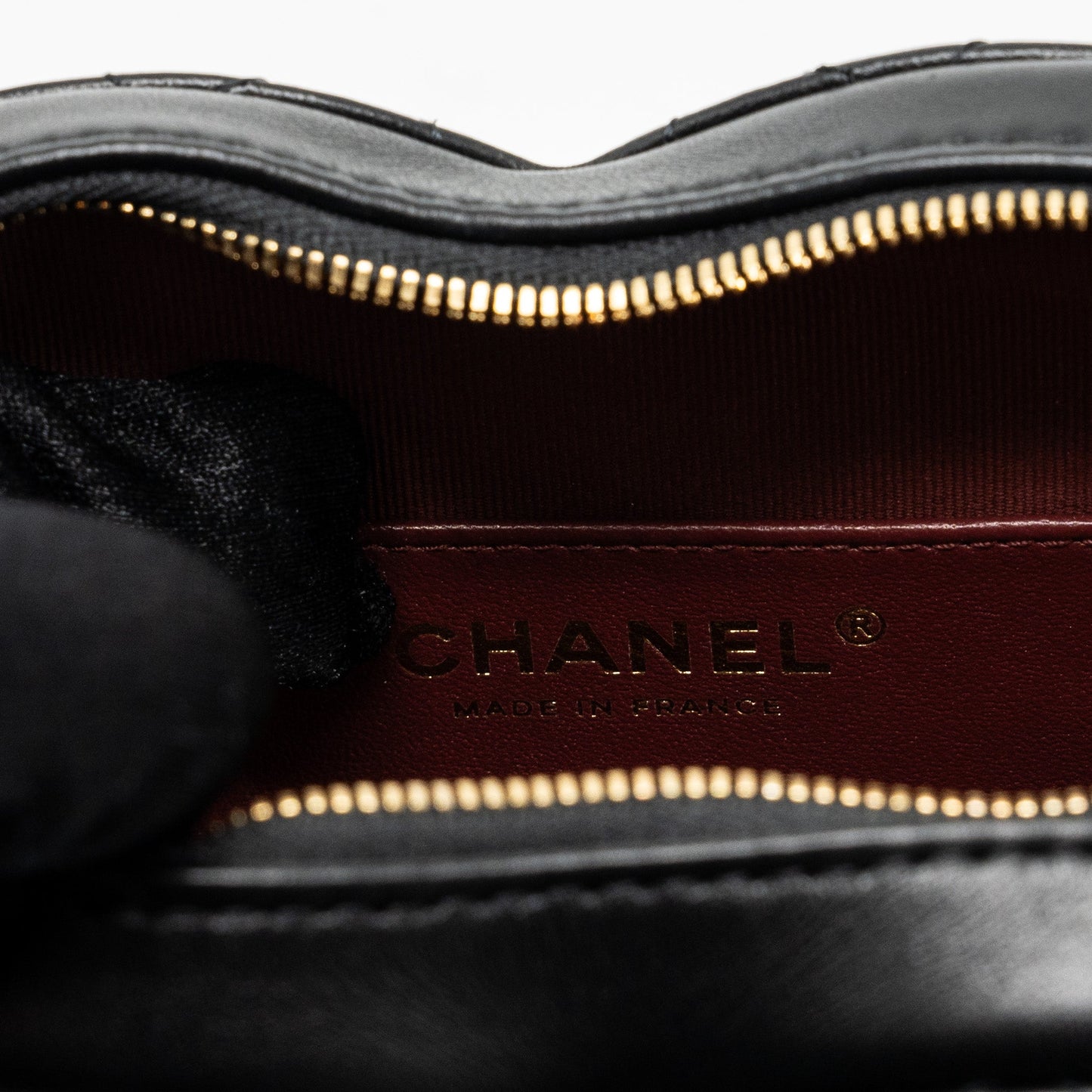 Chanel 22S Heart Bag Lambskin Black L (Microchip)
