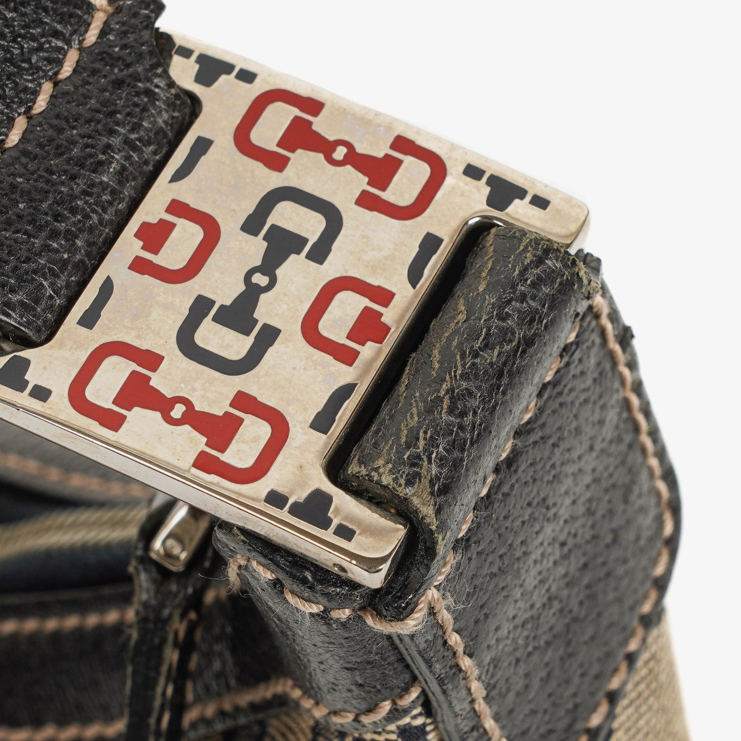 Gucci Charmy Navy GG Canvas Hobo Bag