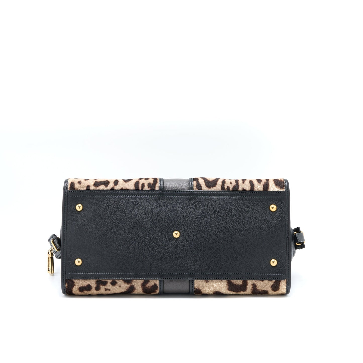 Saint Laurent Cabas Chyc Tote Purse Animal Print Horsehair/Calfskin Black