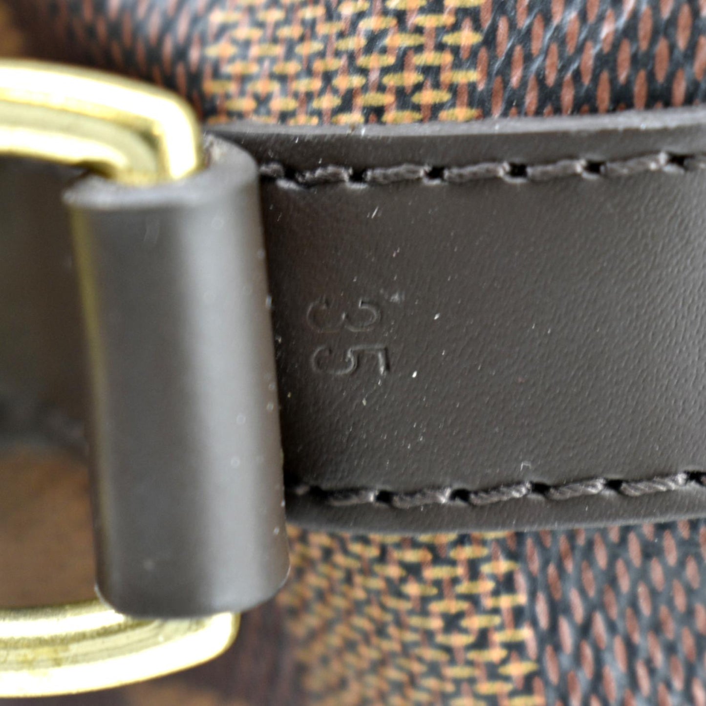 LOUIS VUITTON 35 Bandouliere Damier Ebene Shoulder Bag Brown