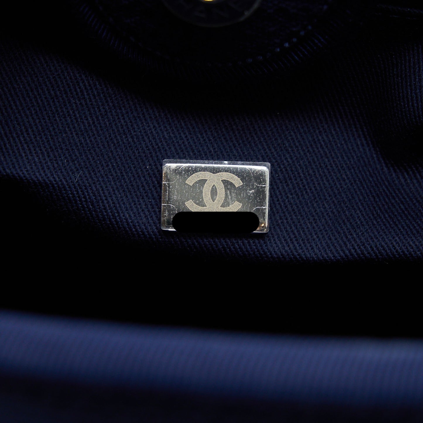Chanel PM Deauville Tote Bag Canvas Navy (Microchip)
