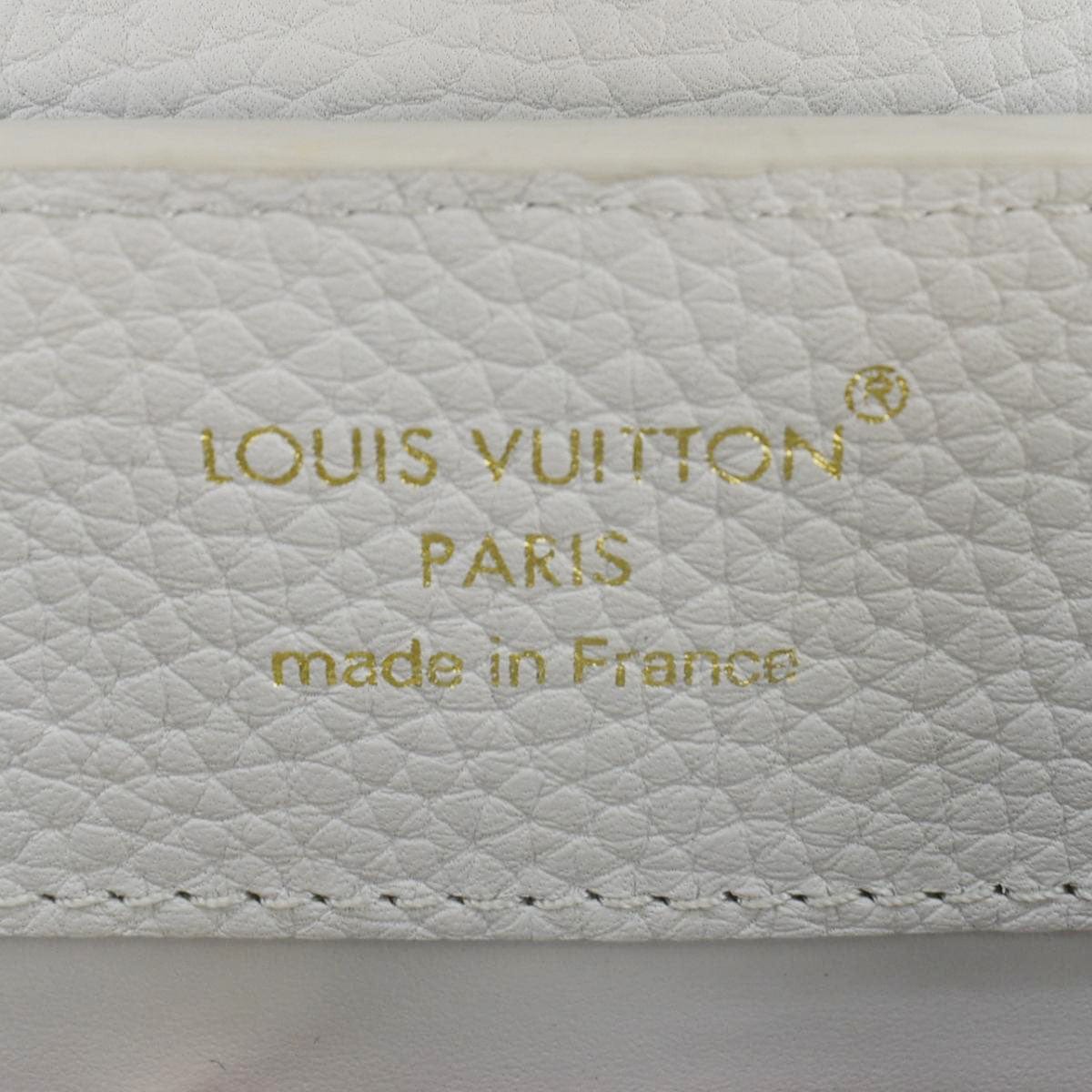 LOUIS VUITTON Capucines BB Taurillon Leather Shoulder Bag Silver
