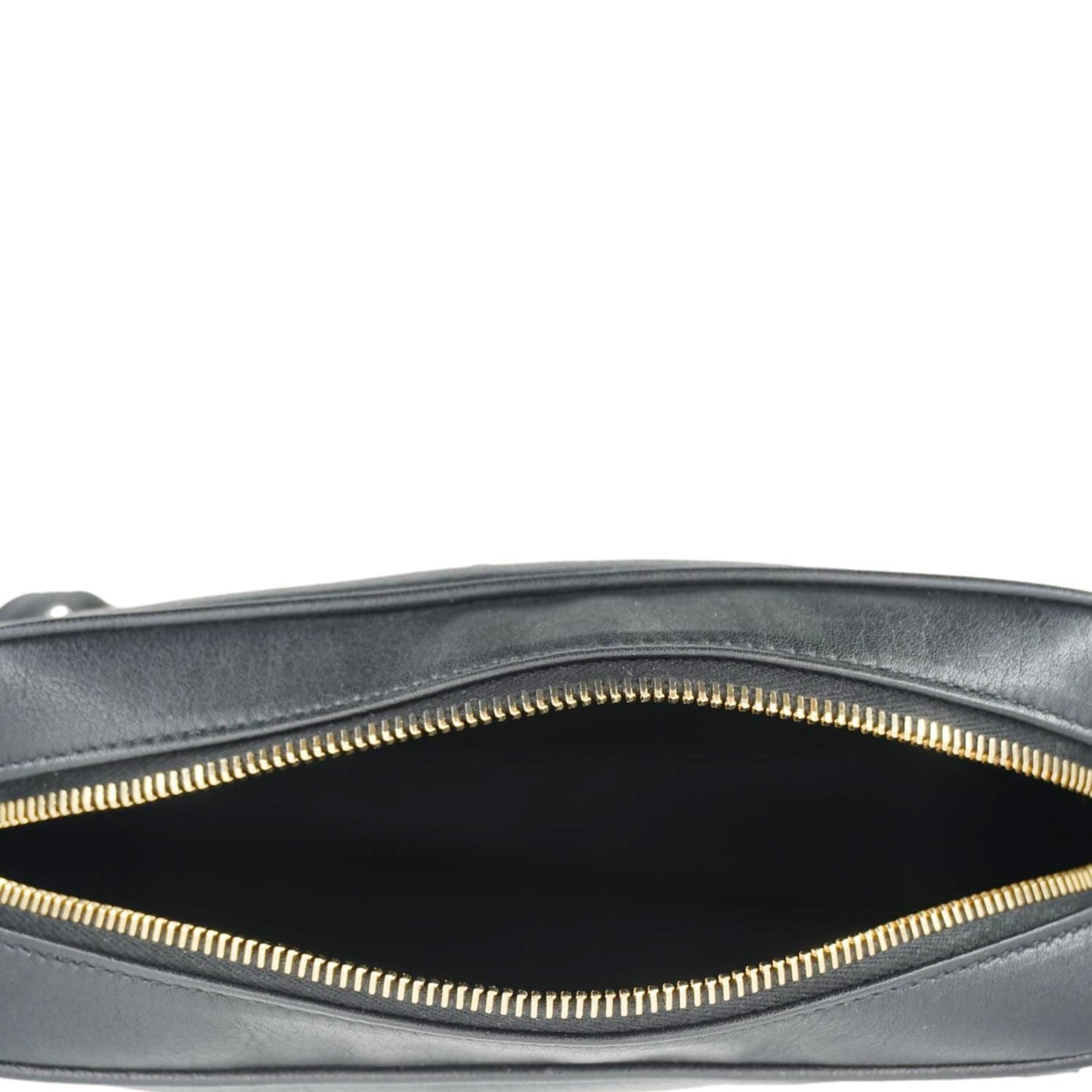 YVES SAINT LAURENT Lou Grained Leather Camera Crossbody Bag Black