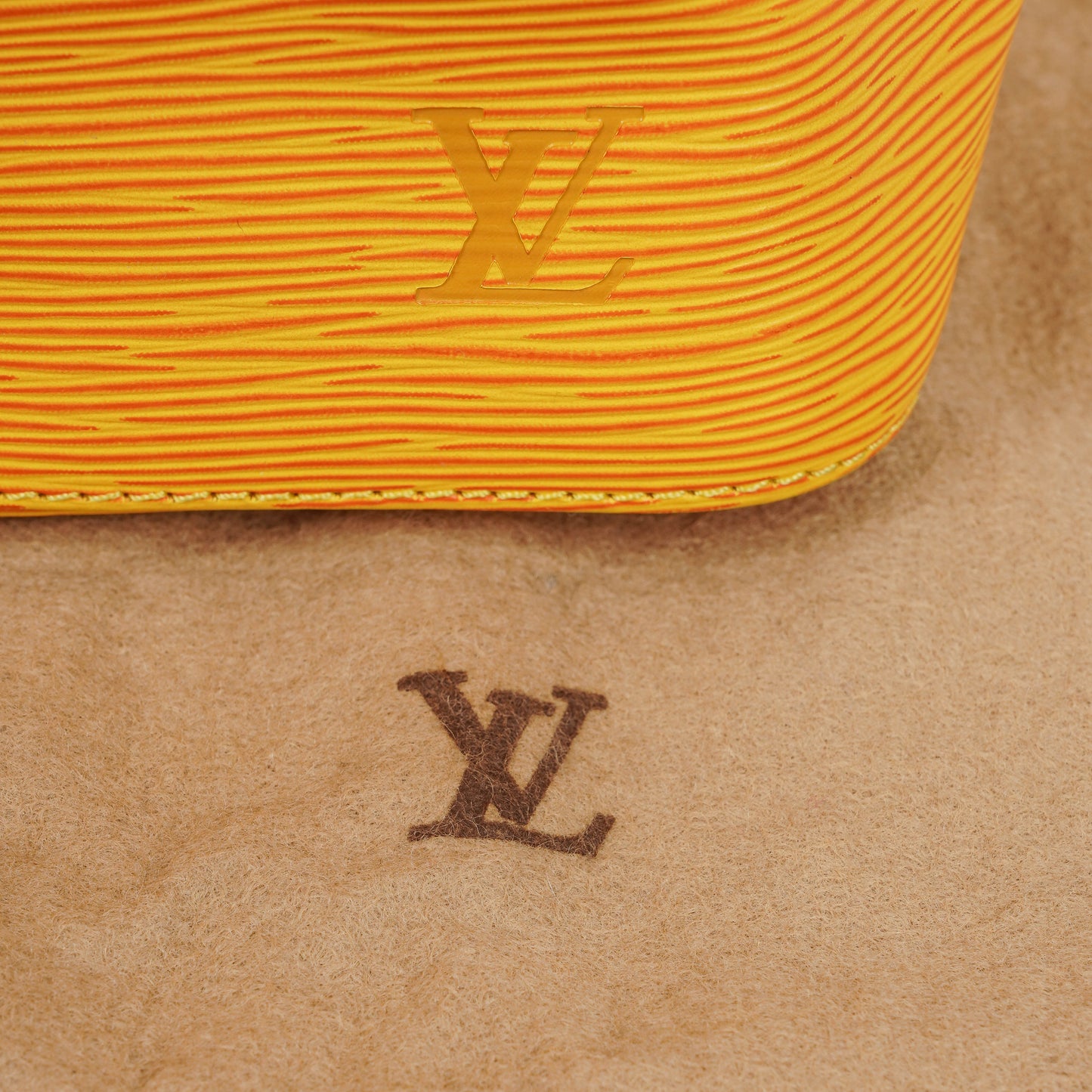 Louis Vuitton Petit Noe Yellow EPI Leather Shoulder Bag