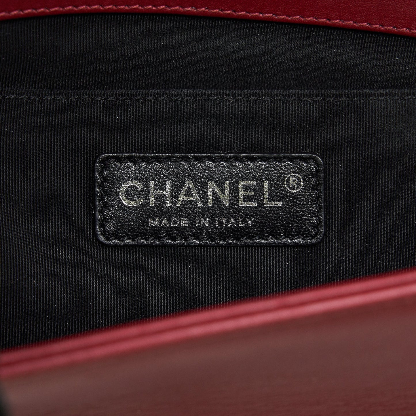 Chanel Medium Chevron Boy Chanel Bag Limited Edition dark red