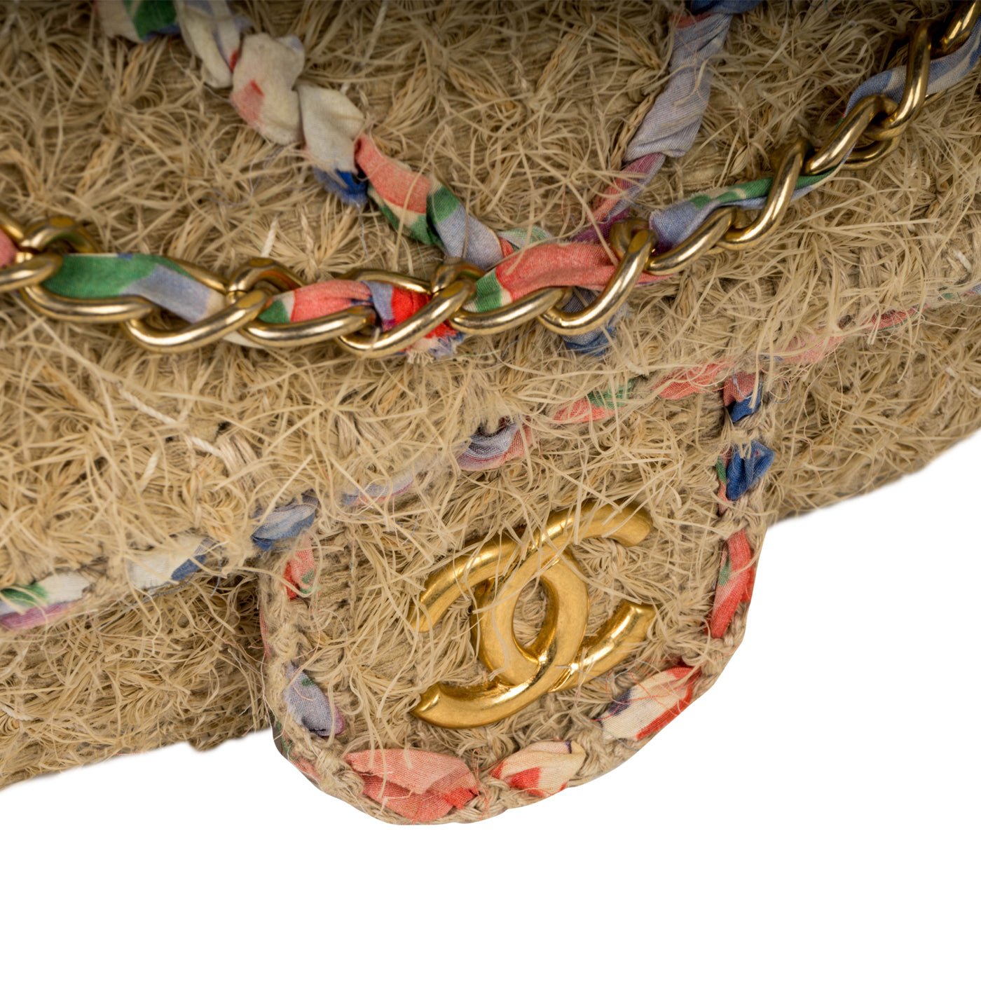 Chanel Straw Classic Flap Bag