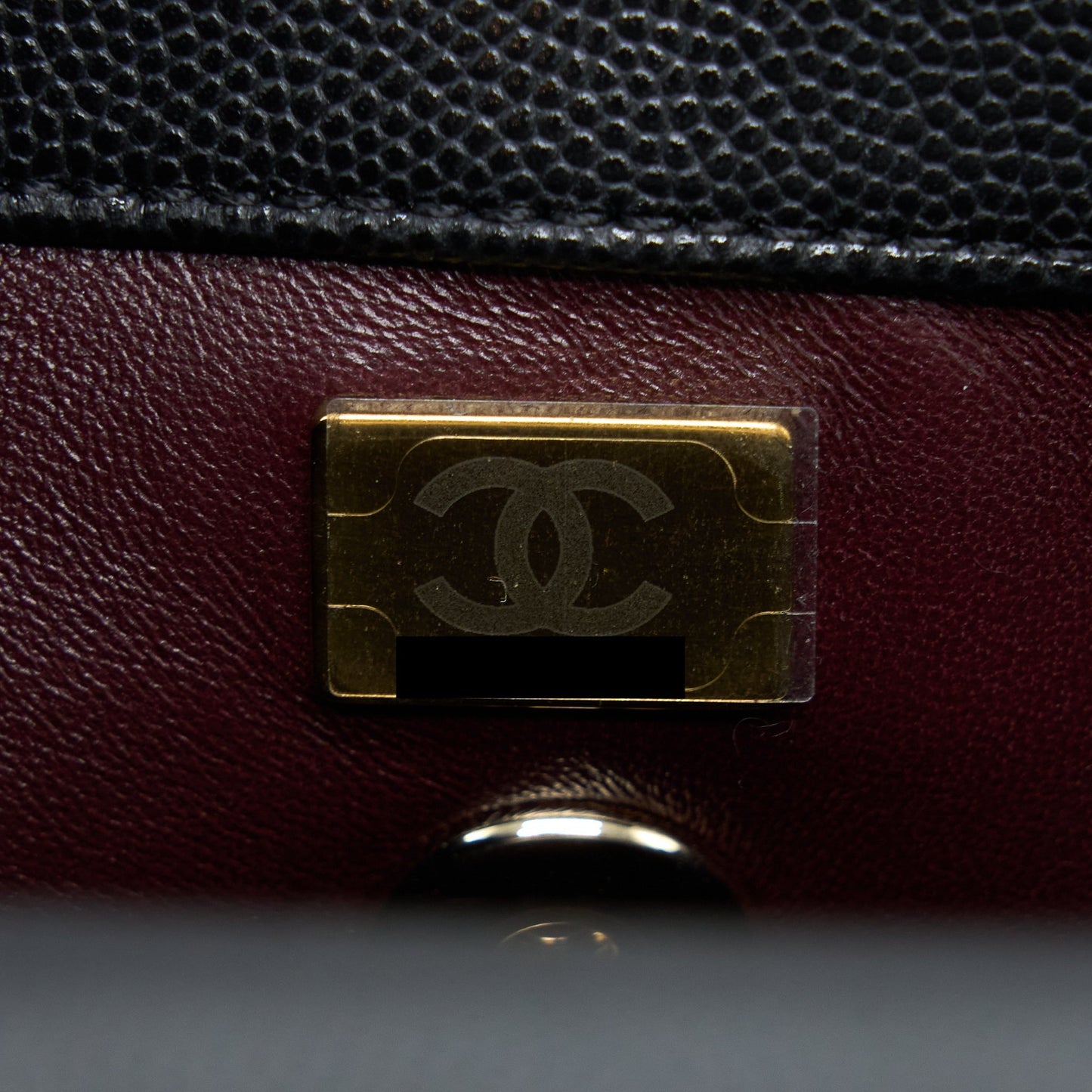 Chanel Coco Handle Caviar Black L(Microchip)