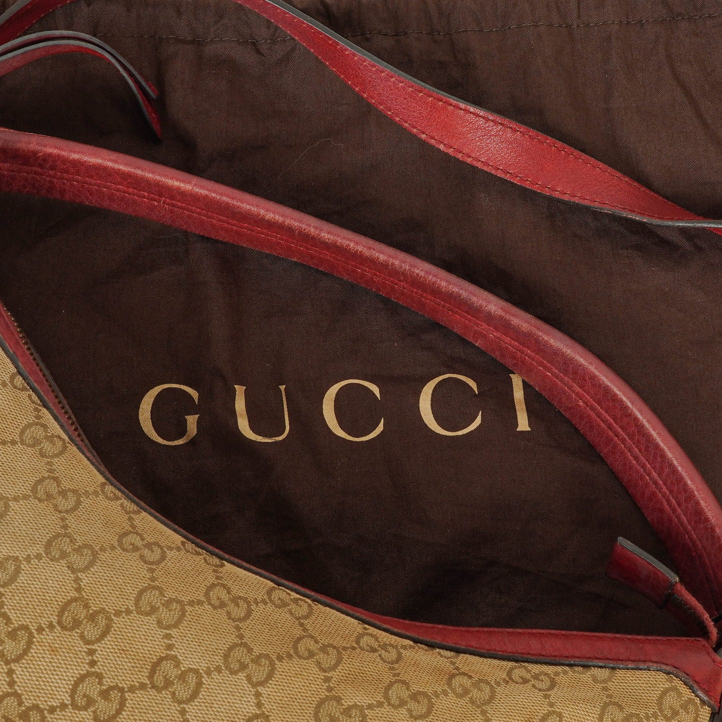 Gucci Miss GG Original Beige/Raspberry GG Canvas Hobo Bag