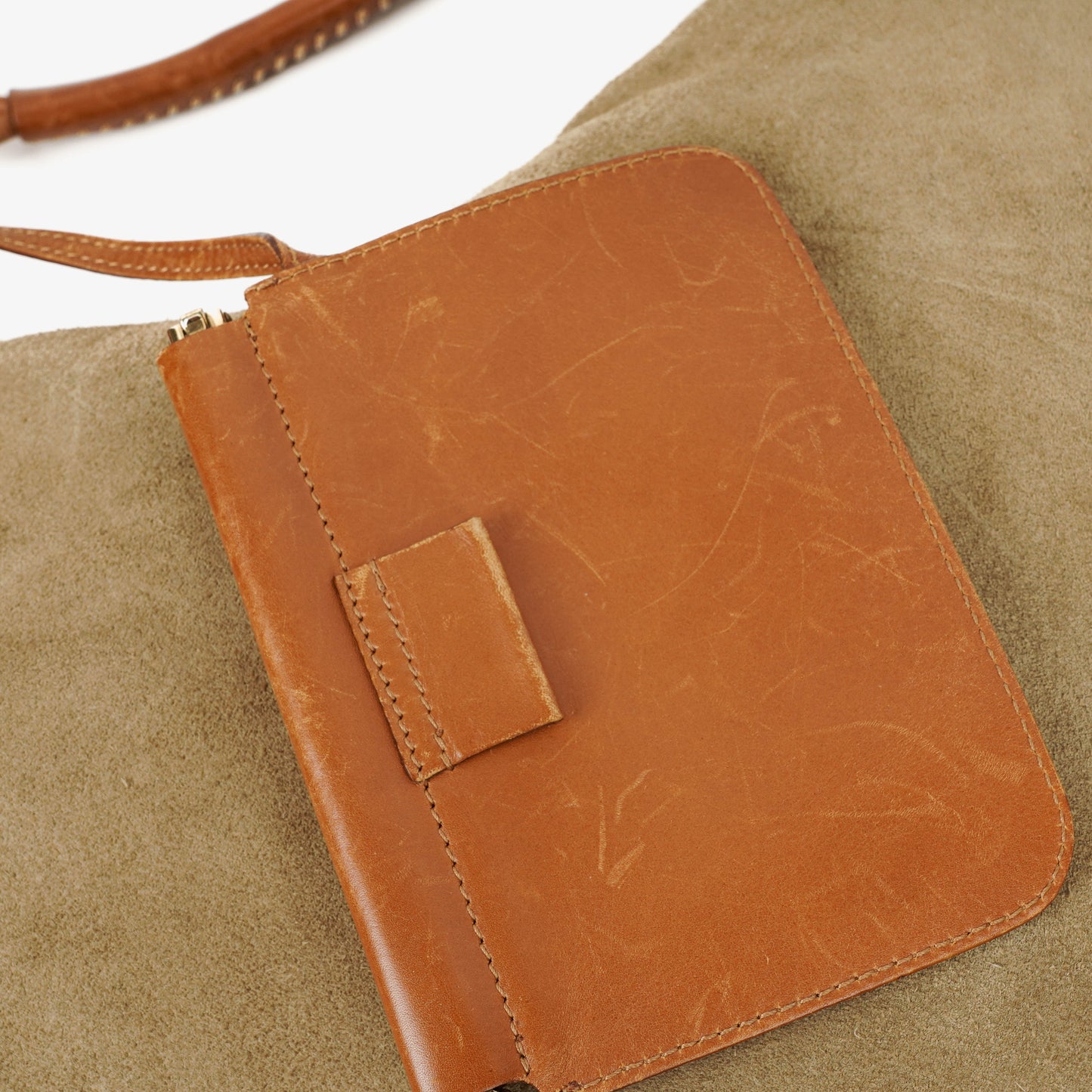 Gucci Suede Handle Ring Hobo Bag