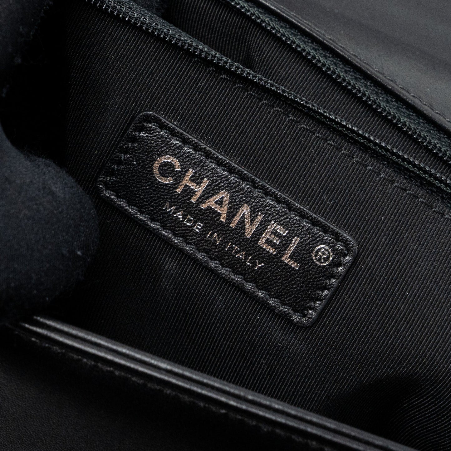 Chanel New Medium Boy Bag Lambskin Black Ruthenium Hardware