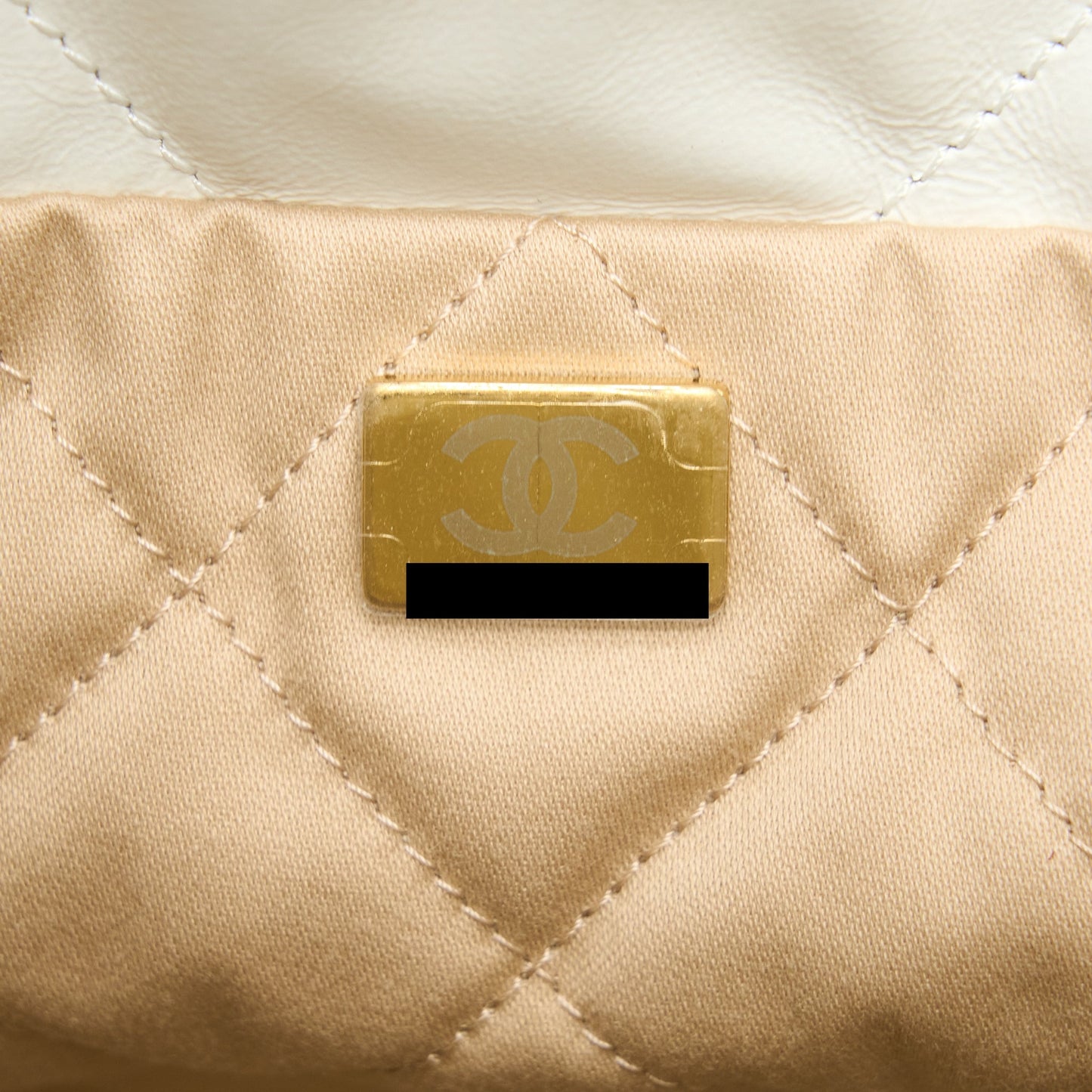 Chanel Small 22 Bag Shiny Calfskin White