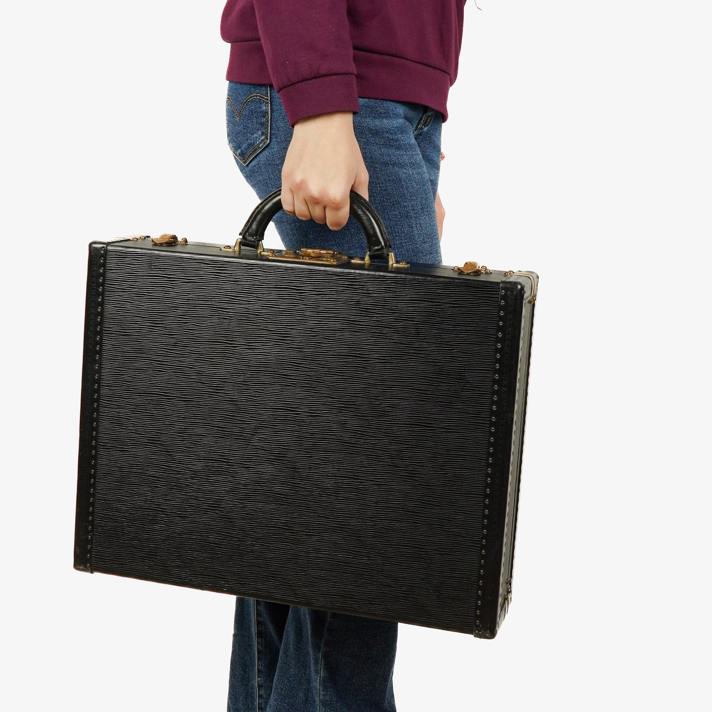 Louis Vuitton Black Epi Leather President Briefcase