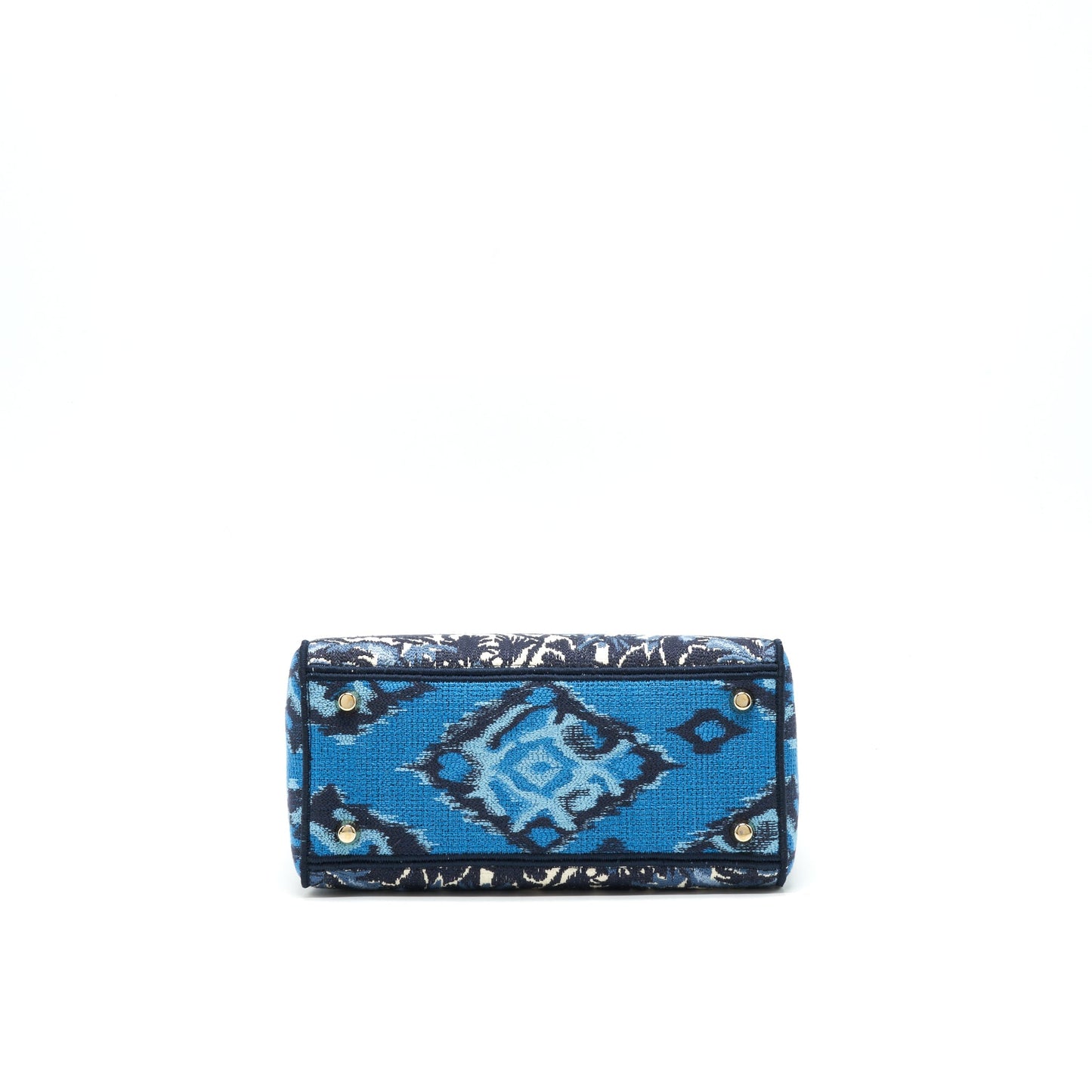 Dior Medium Lady D-Lite Purse Aqua Blue Toile De Jouy Embroidery