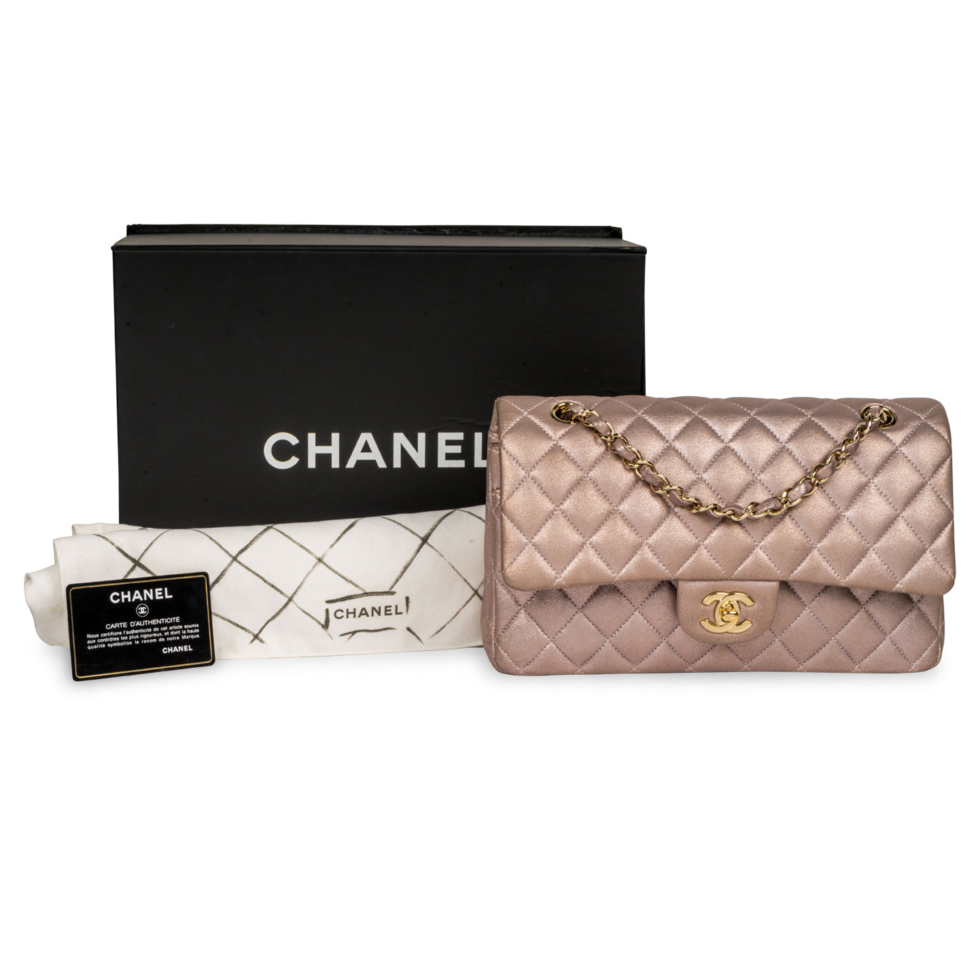 Chanel Classic Flap Bag - Medium - Metallic Goatskin