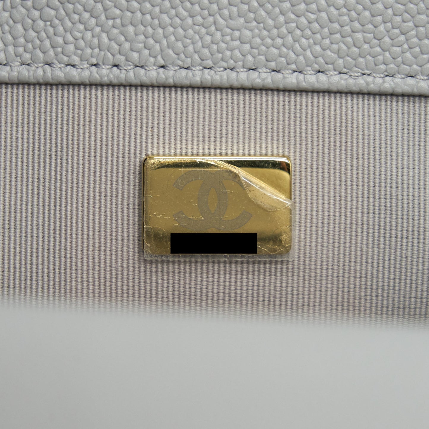 Chanel Medium Boy Bag Caviar Light Grey