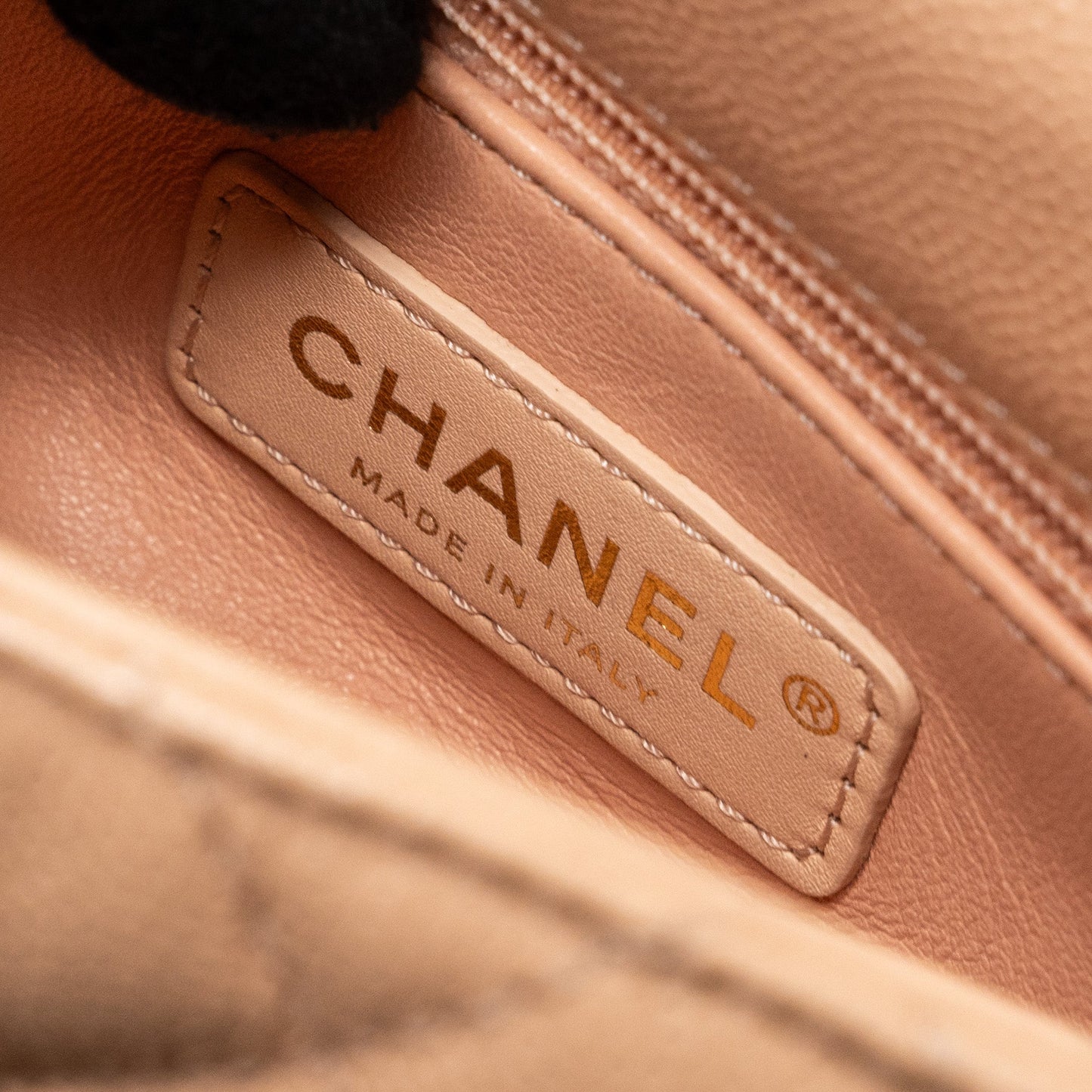 Chanel Mini Coco Handle Caviar Beige L
