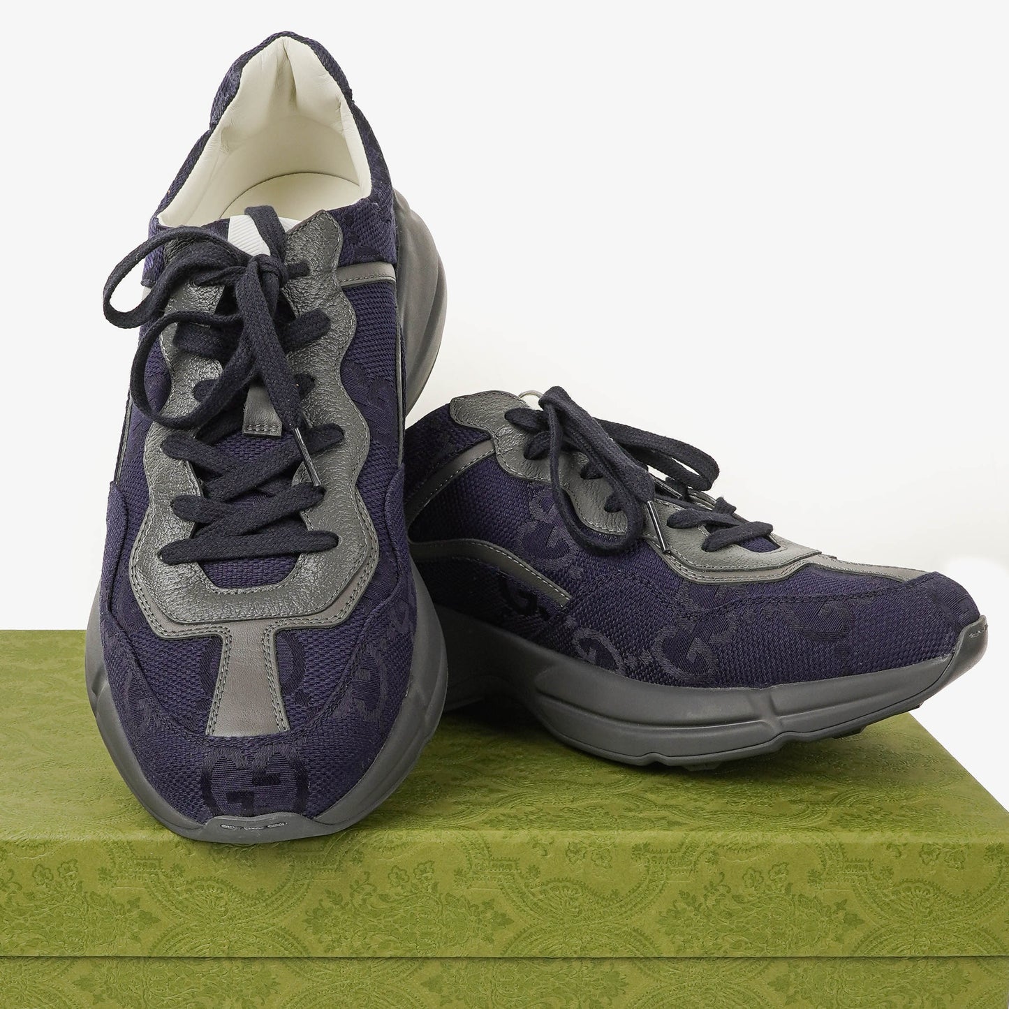 Gucci Rhyton Blue GG Supreme Sneakers