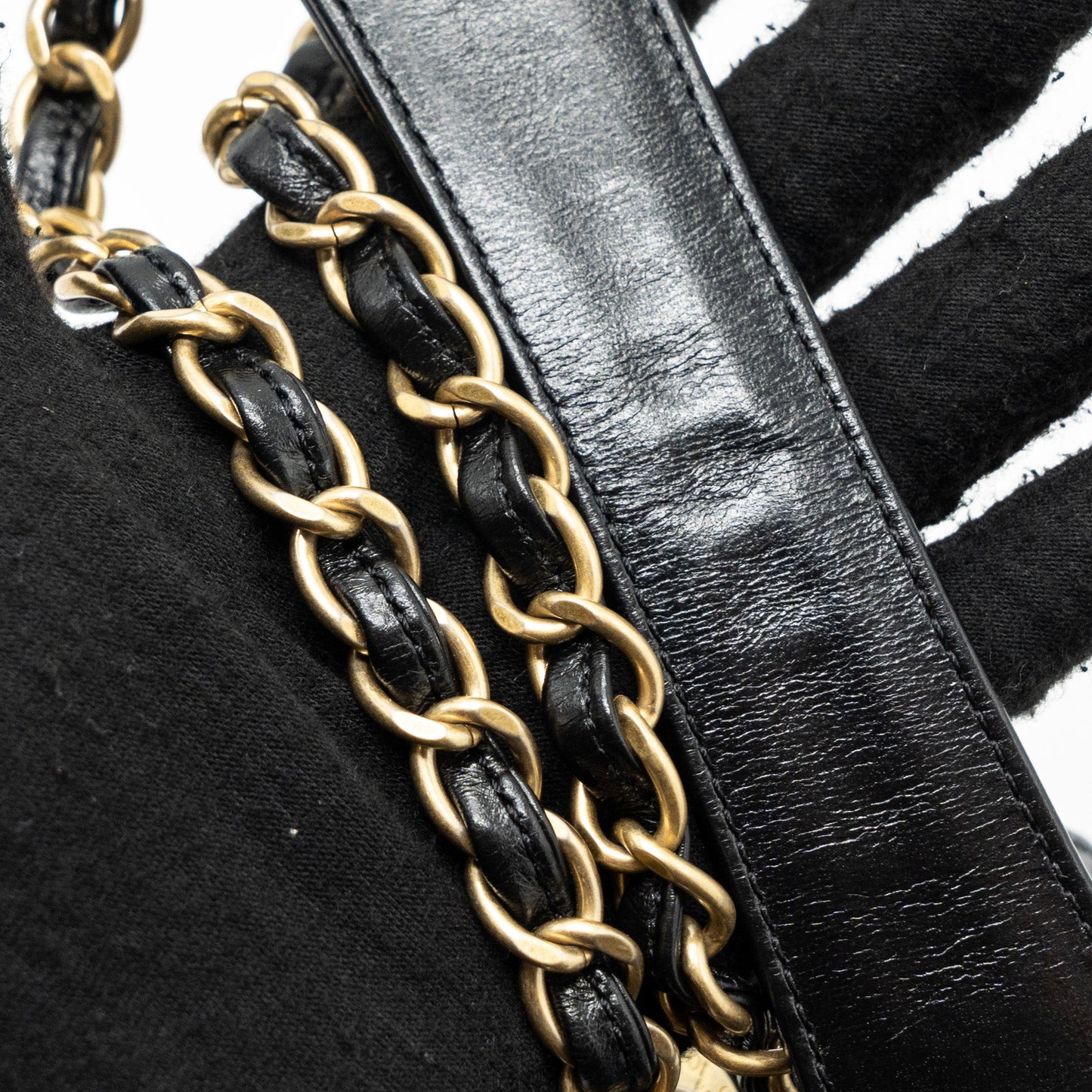 Chanel Medium In The Mix Flap Bag Leather Black/Beige/Cream