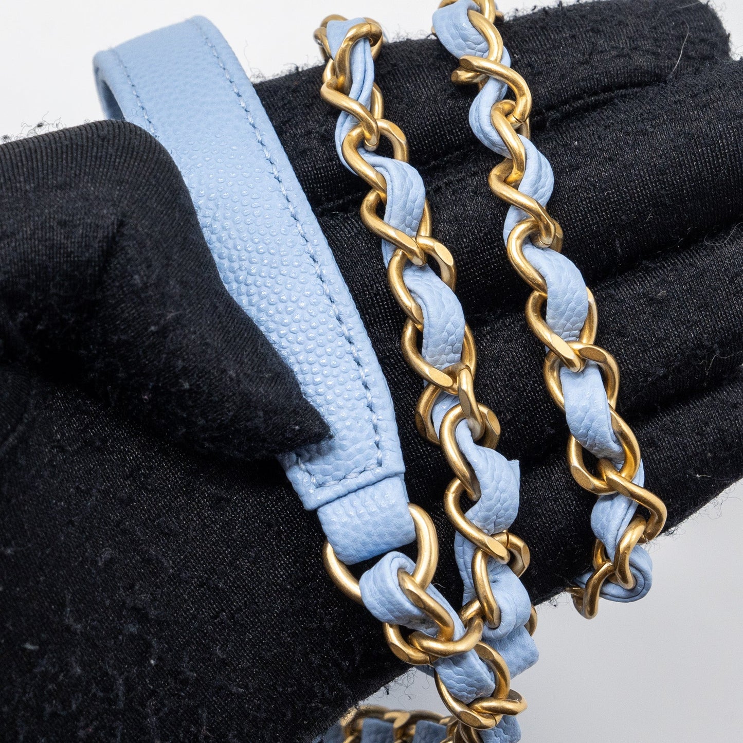 Chanel 23c Small Hobo Bag Caviar Light Blue (Microchip)