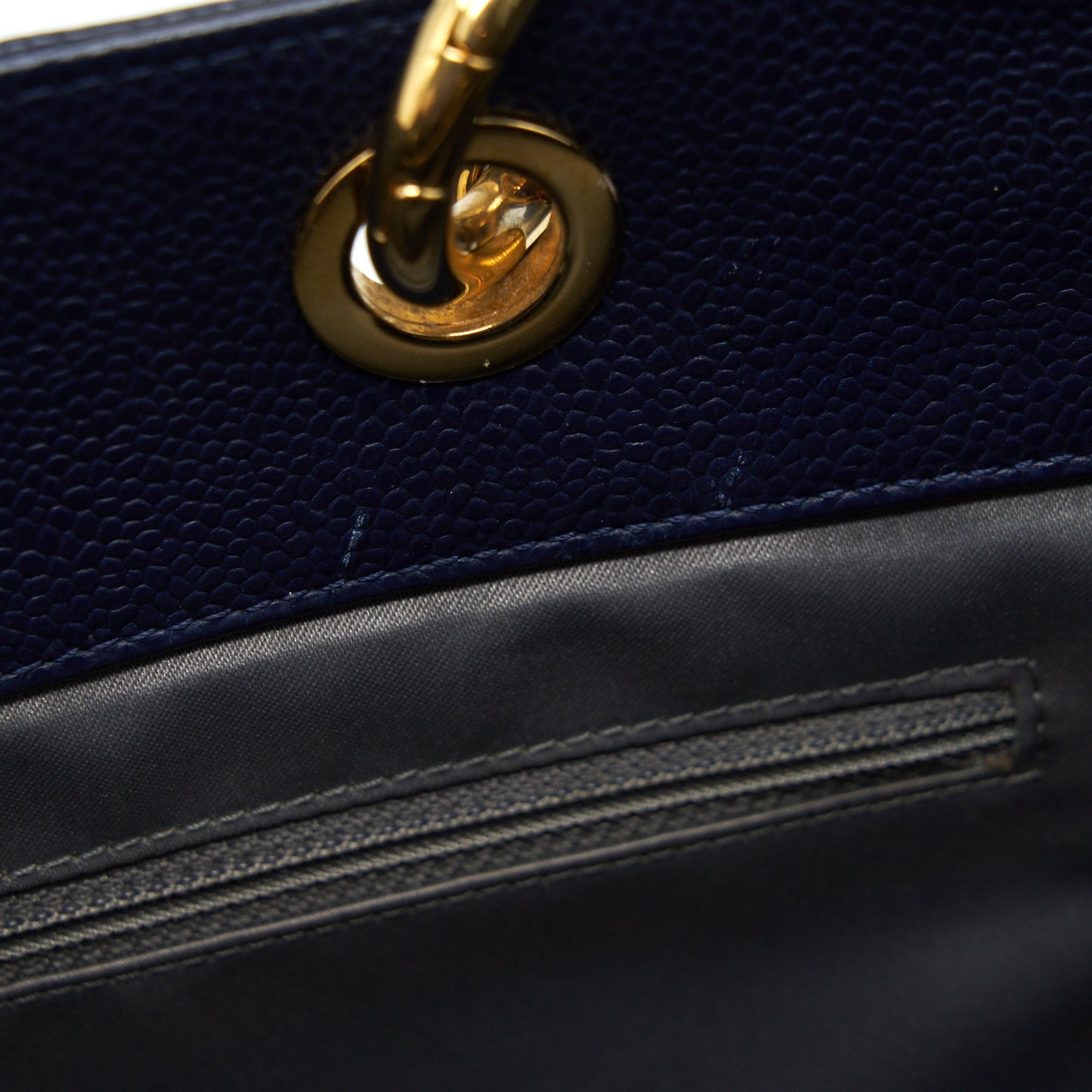 Chanel Grand Shopping Tote XL Caviar Navy Blue