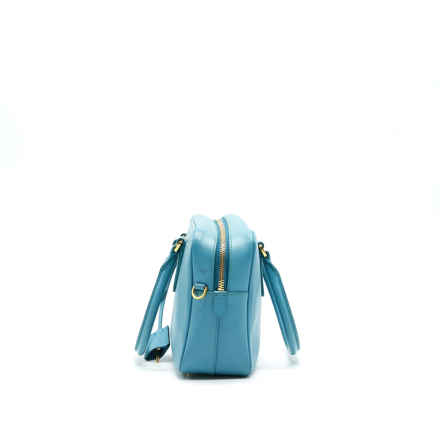 Prada Saffiano Top-handle Purse Blue