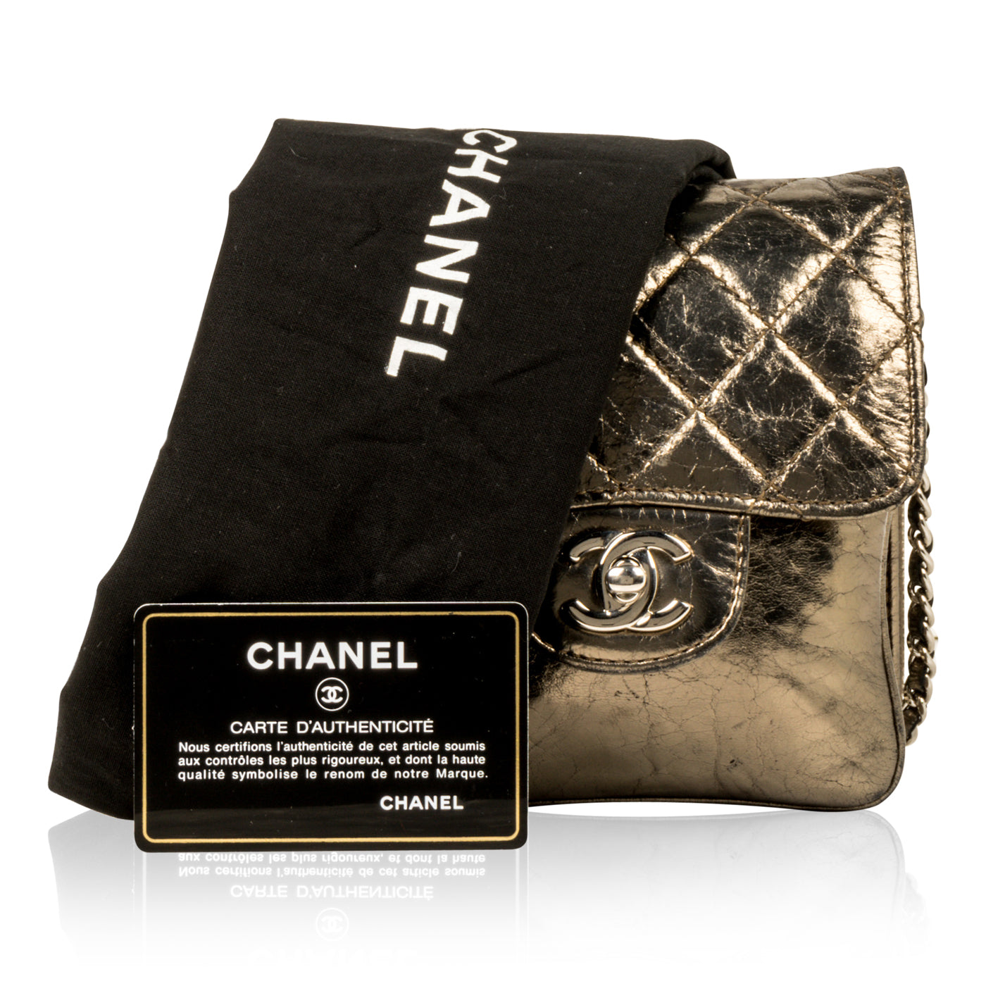 Chanel Metallic Crossbody Bag Calm