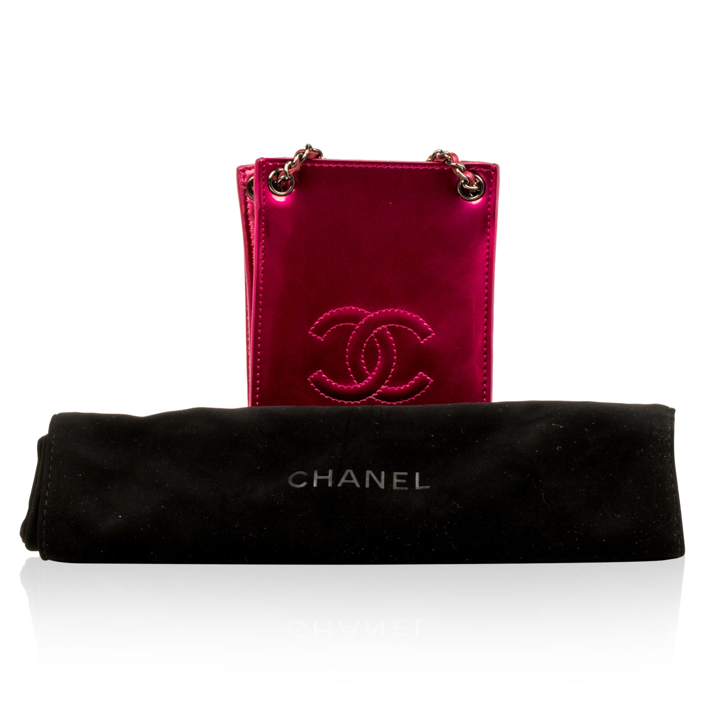 Chanel Metallic Pink Phone Crossbody